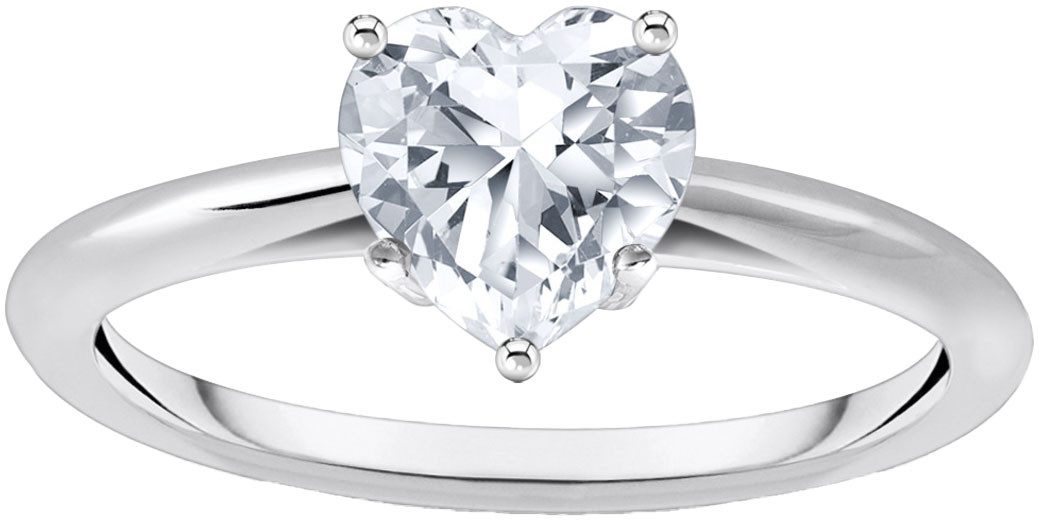 THOMAS SABO Fingerring Schmuck Silber 925 Ring in Herzform, mit Zirkonia (synth)