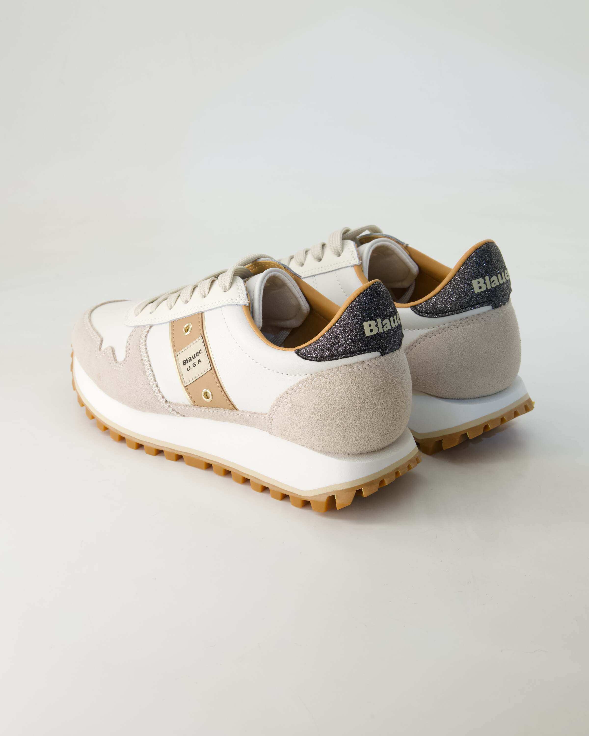 Blauer Millen Sneaker Obermaterial: Leder und Sonstiges Material