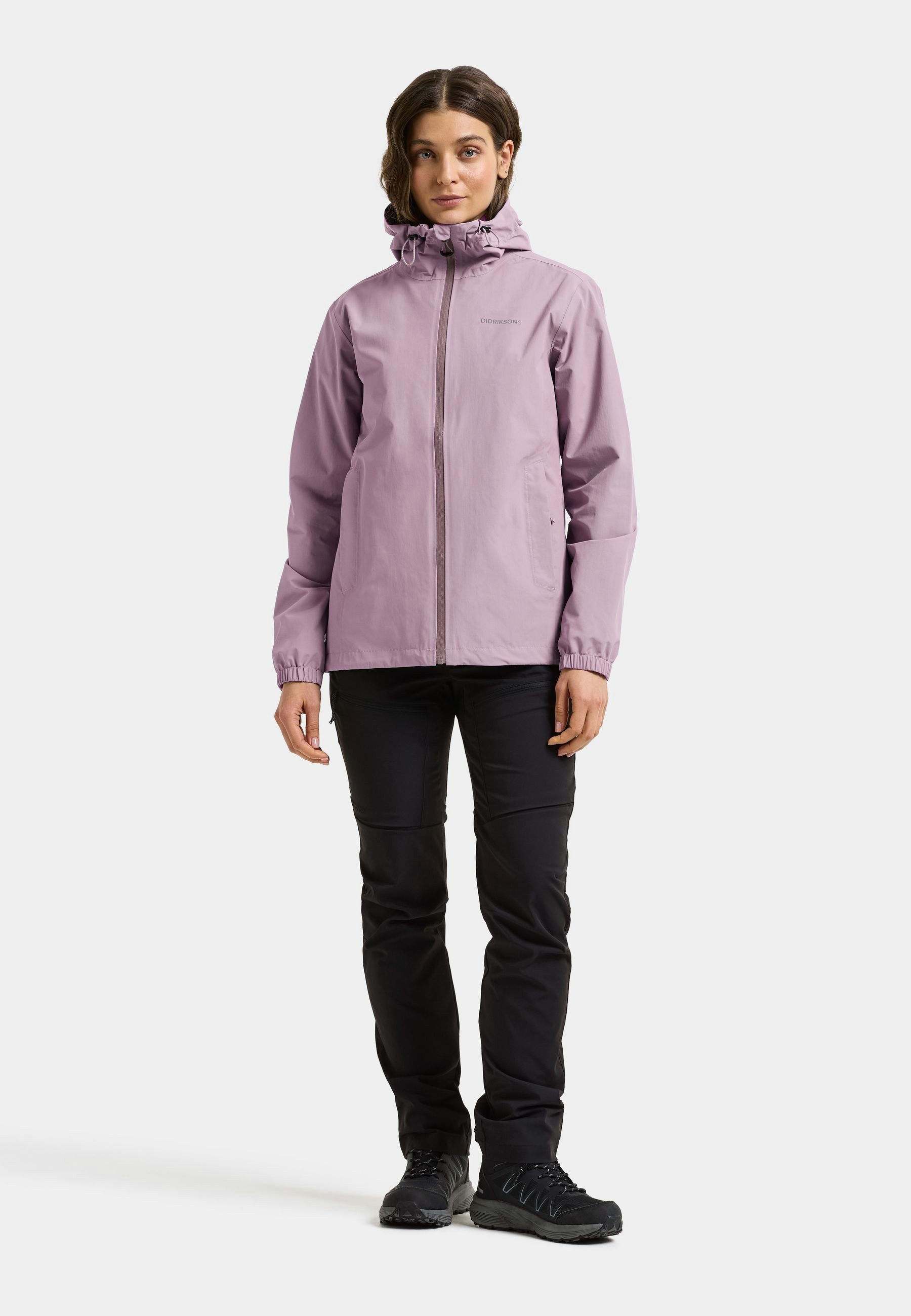 Didriksons Outdoorjacke Damen Regenjacke Wasserdicht VARJA mit Kapuze mit Taschen – Bild 2 von 5
