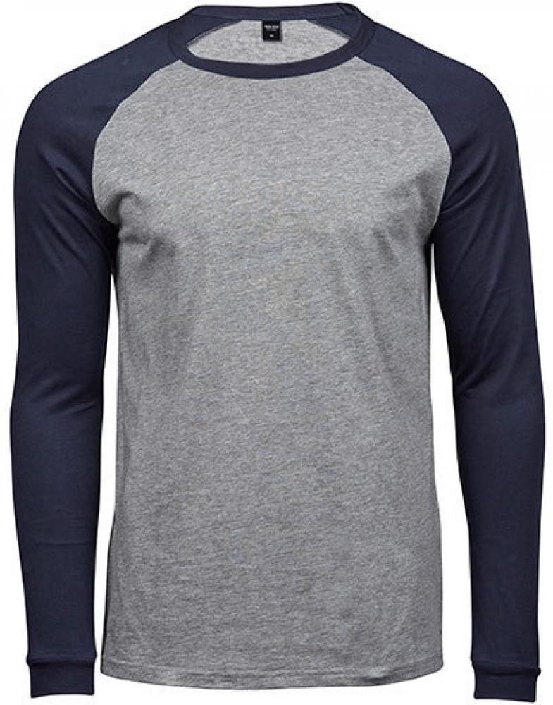 Tee Jays Langarmshirt Herren Baseball Tee / 100% gekämmte Baumwolle
