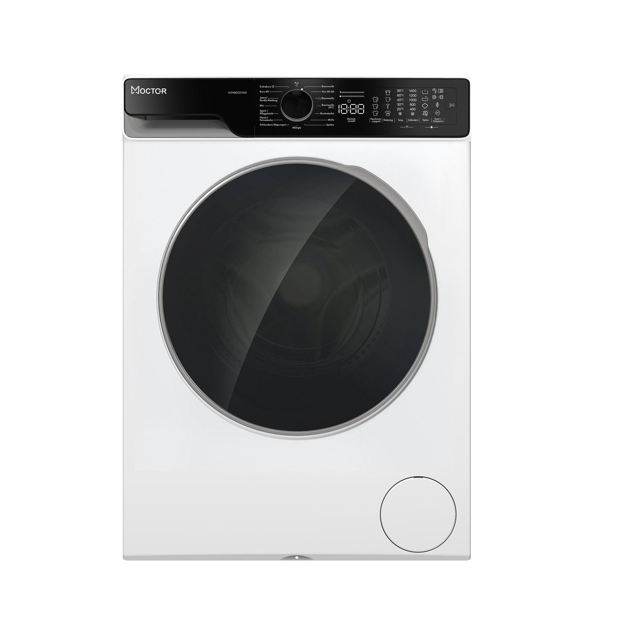MOCTOR Waschmaschine Serie 9 WM9007AW, 7 kg, 1400 U/min, WiFi, Dampffunktion, Aquaswich, Boomeranggehäuse – Bild 2 von 5
