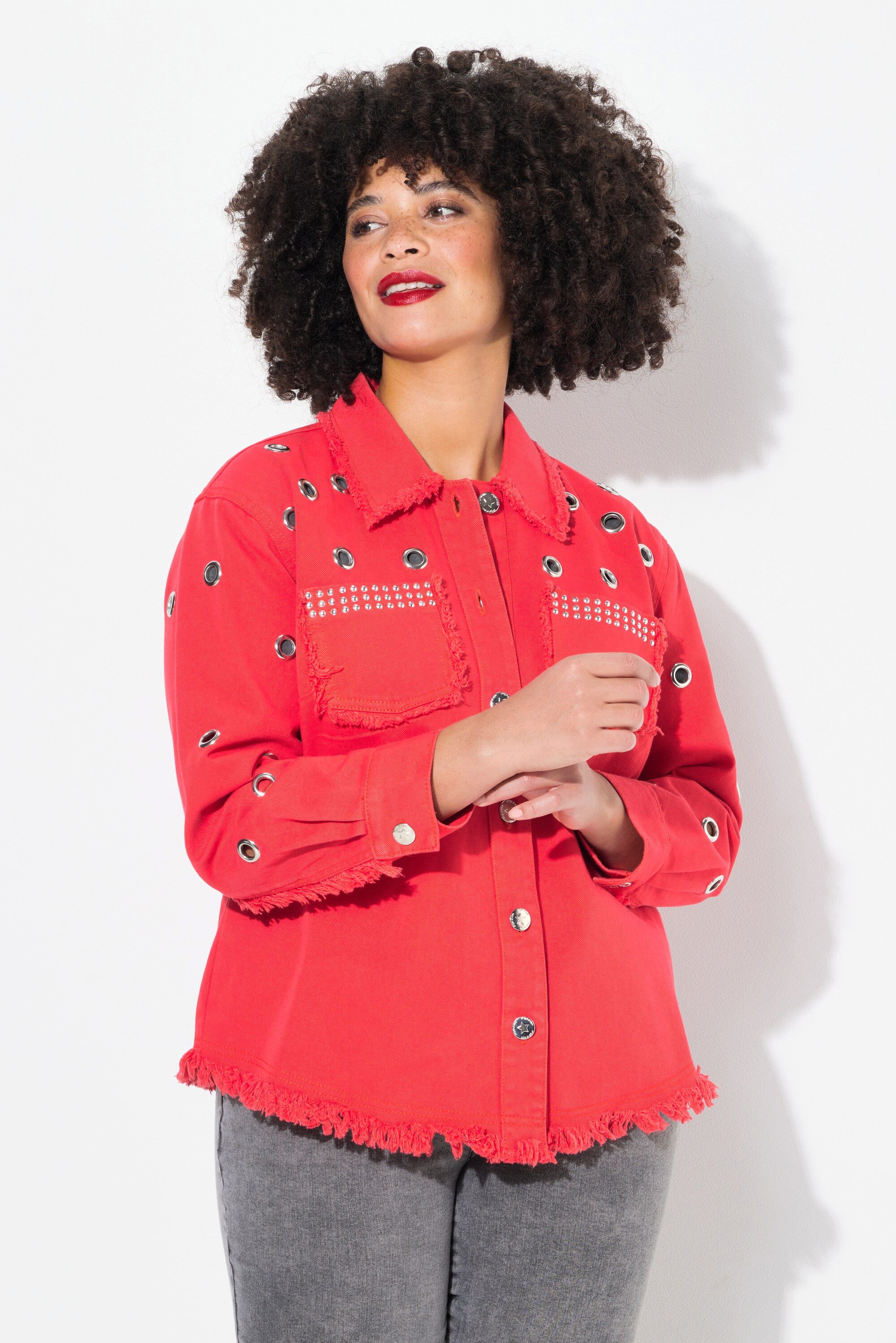 Angel of Style Kurzjacke Jeansjacke Ösen günstig online kaufen