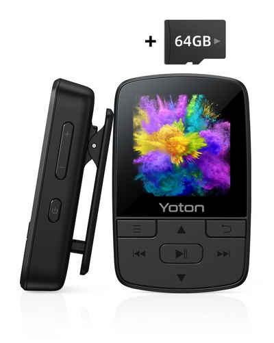 Yoton 64GB MP3-Player (64 GB, Sport Musik Player mit FM Radio, Tonbandgerät, E-Book)