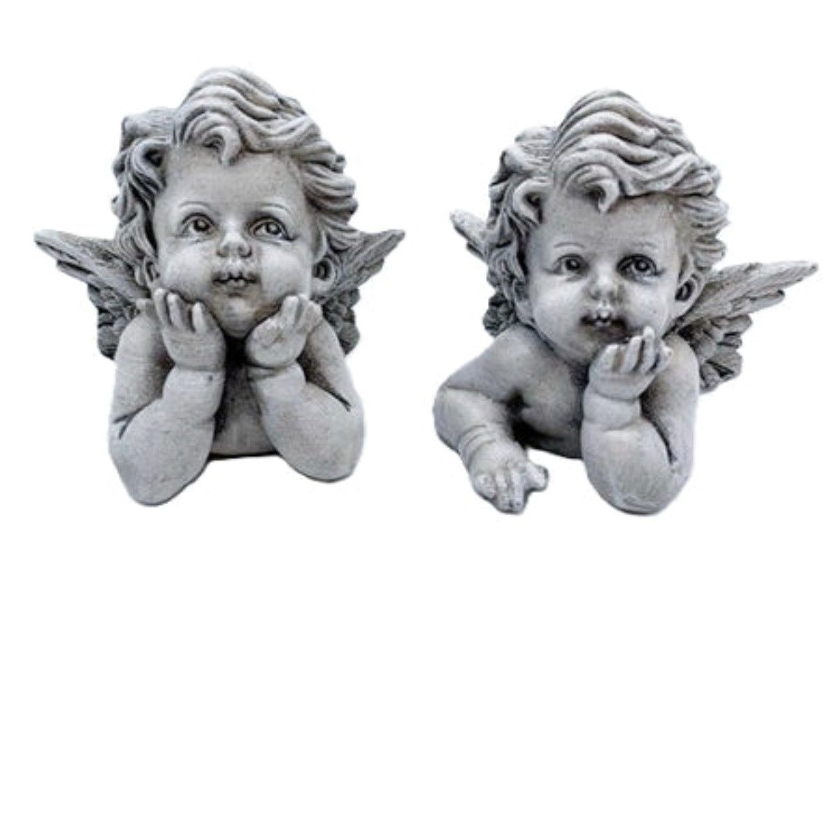 finehomegarden Engelfigur Engel Valo 2-fach sortiert 7x4,8x H6,7cm Dekorativer Engel Polyresin (Set, 2 St., 2er Set), Figur Skulptur Herbst, Weihnachts & Winterdeko