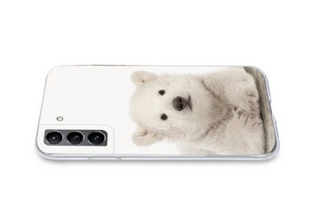 MuchoWow Handyhülle Eisbär - Tiere - Kinder - Weiß - Jungen - Mädchen, Phone Case, Handyhülle Samsung Galaxy S21 Plus, Silikon, Schutzhülle