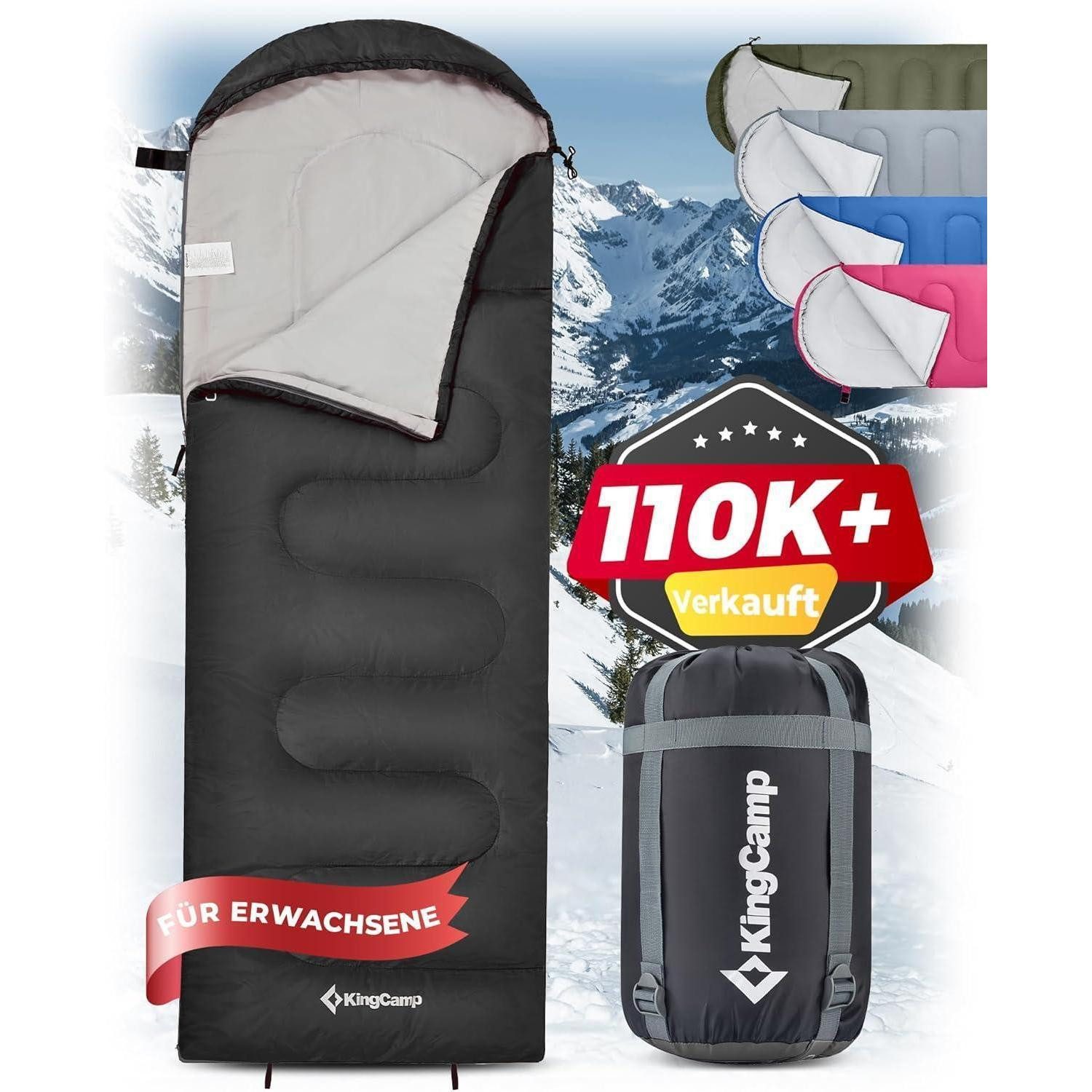 LuxusKollektion Deckenschlafsack Schlafsack Deckenschlafsack Camping Outdoor 3-4 Jahreszeiten