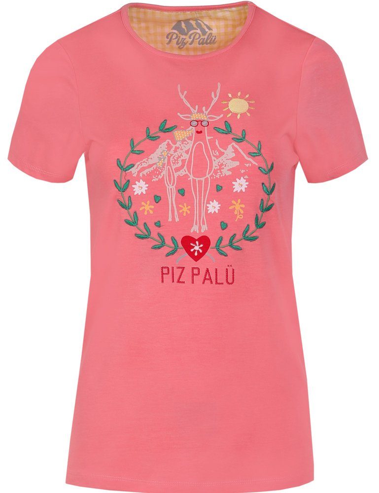 Piz Palü T-Shirt Piz Palü Damen Shirt 'Albaching' mit Hirsch Motiv