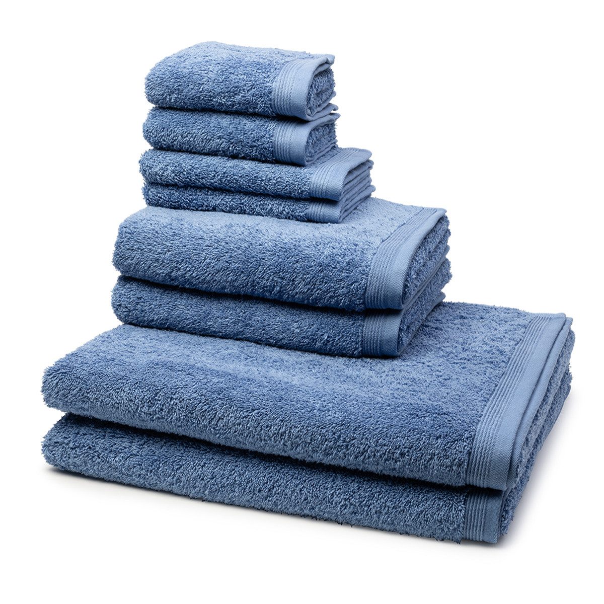 Möve Handtuch Set Superwuschel, Walkfrottee (Spar-Set, 8-St), 2 X Seif- 2 X Gäste- 2 X Dusch- 2 X Handtuch im Set - Baumwolle