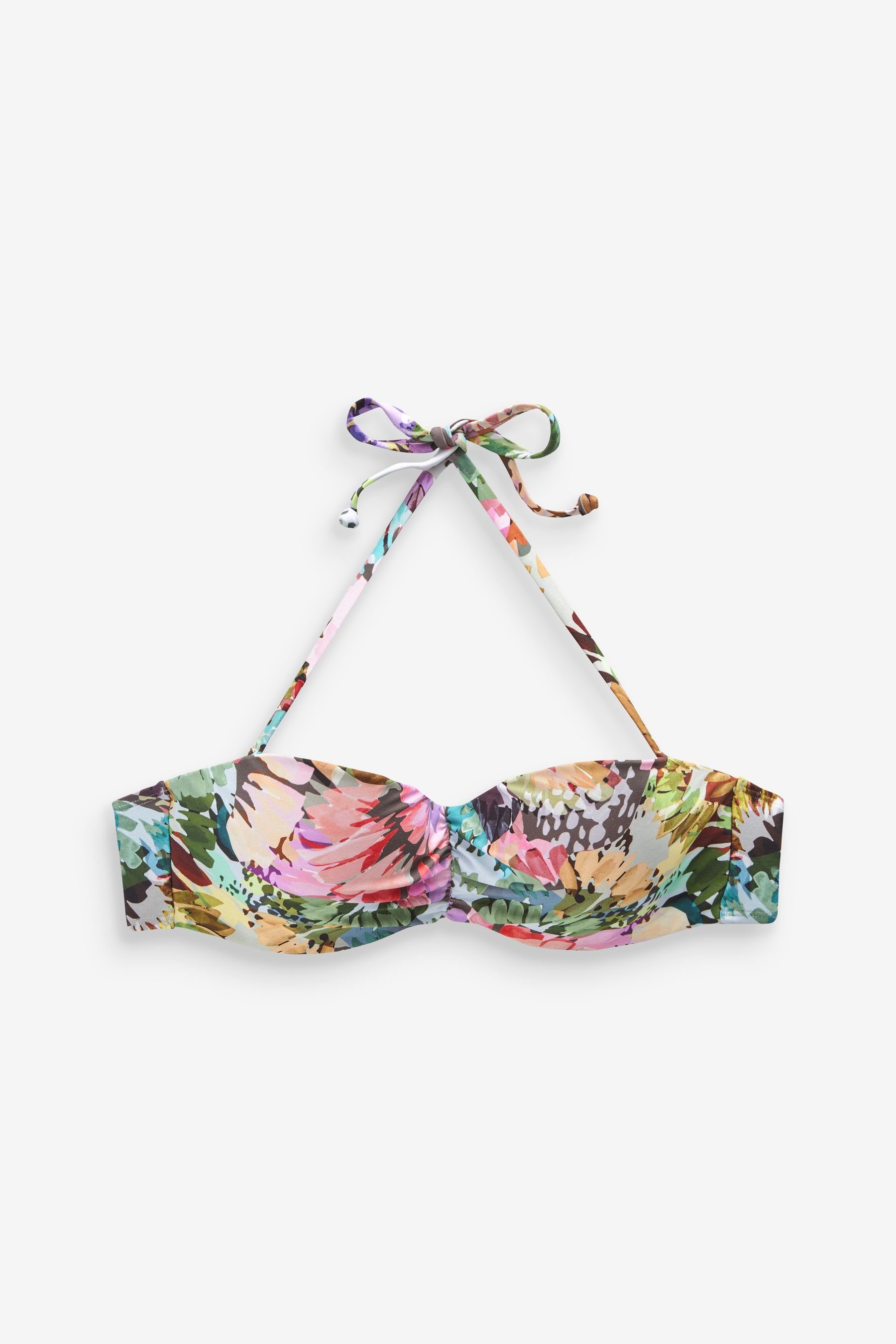 Next Bügel-Bandeau-Bikini-Top Figurformendes, wattiertes Bandeau-Bikinitop günstig online kaufen