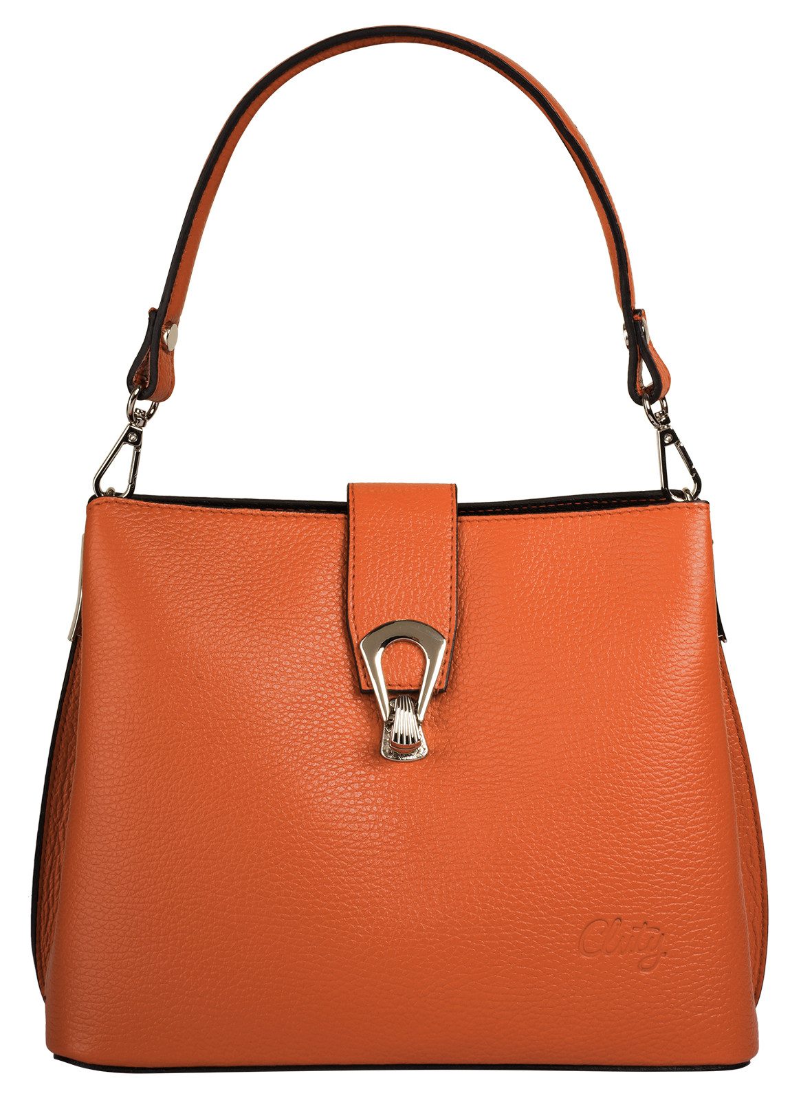 Cluty Henkeltasche, Echt Leder, Made In Italy, Höh Produktbild-Vorschau 3