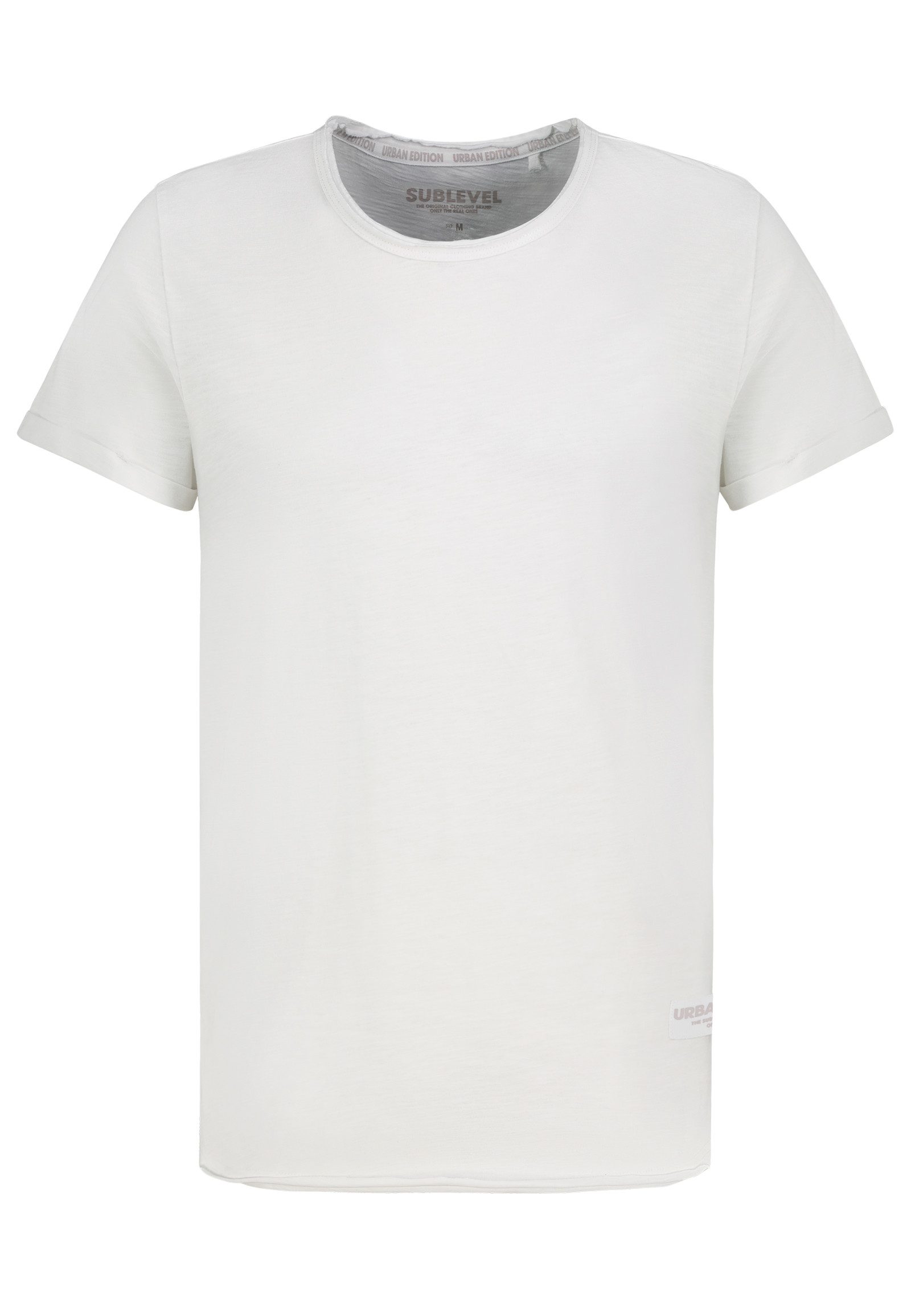 SUBLEVEL T-Shirt Kurzarm Rundhals Gerader Schnitt Einfarbig Minimalistisch (1-tlg) H16185M22639A_Shirts