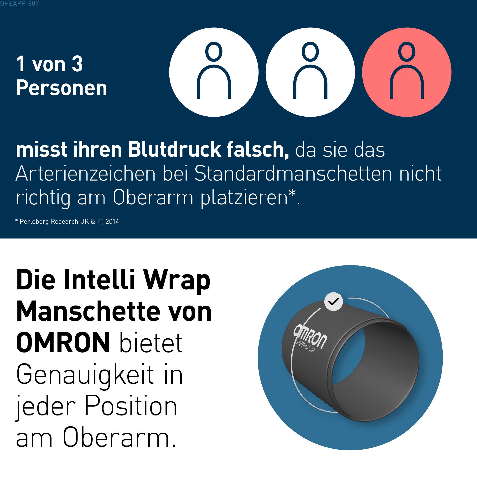 Omron Oberarm-Blutdruckmessgerät X4 Connect AFib, mit AFib Screening bei jeder Messung und Gratis App, 2 Nutzer, mit Intelli Wrap Manschette (22-42cm), klinisch validiert
