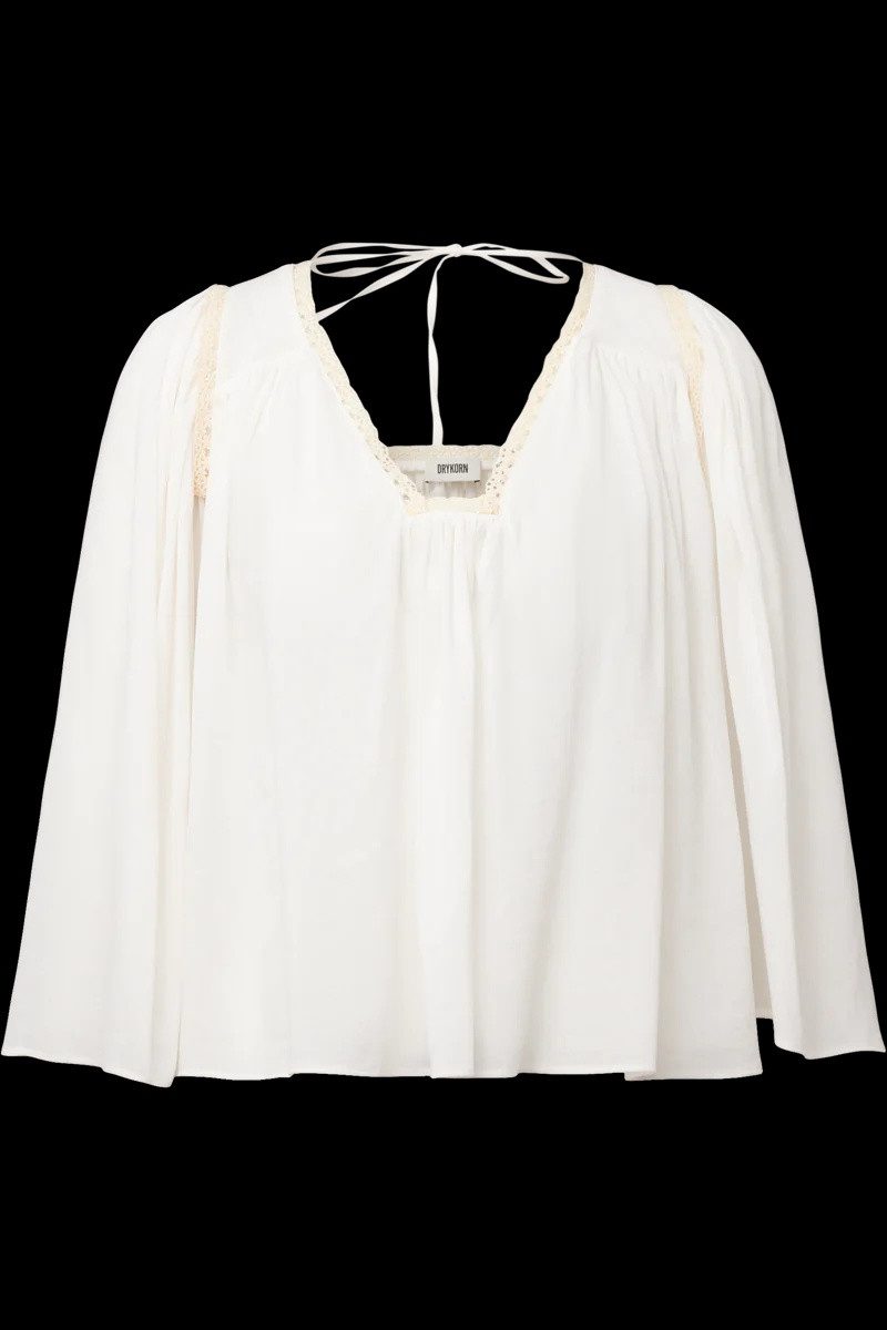 Drykorn Blusentop Blusenshirt ISMARA mit Spitzendetails