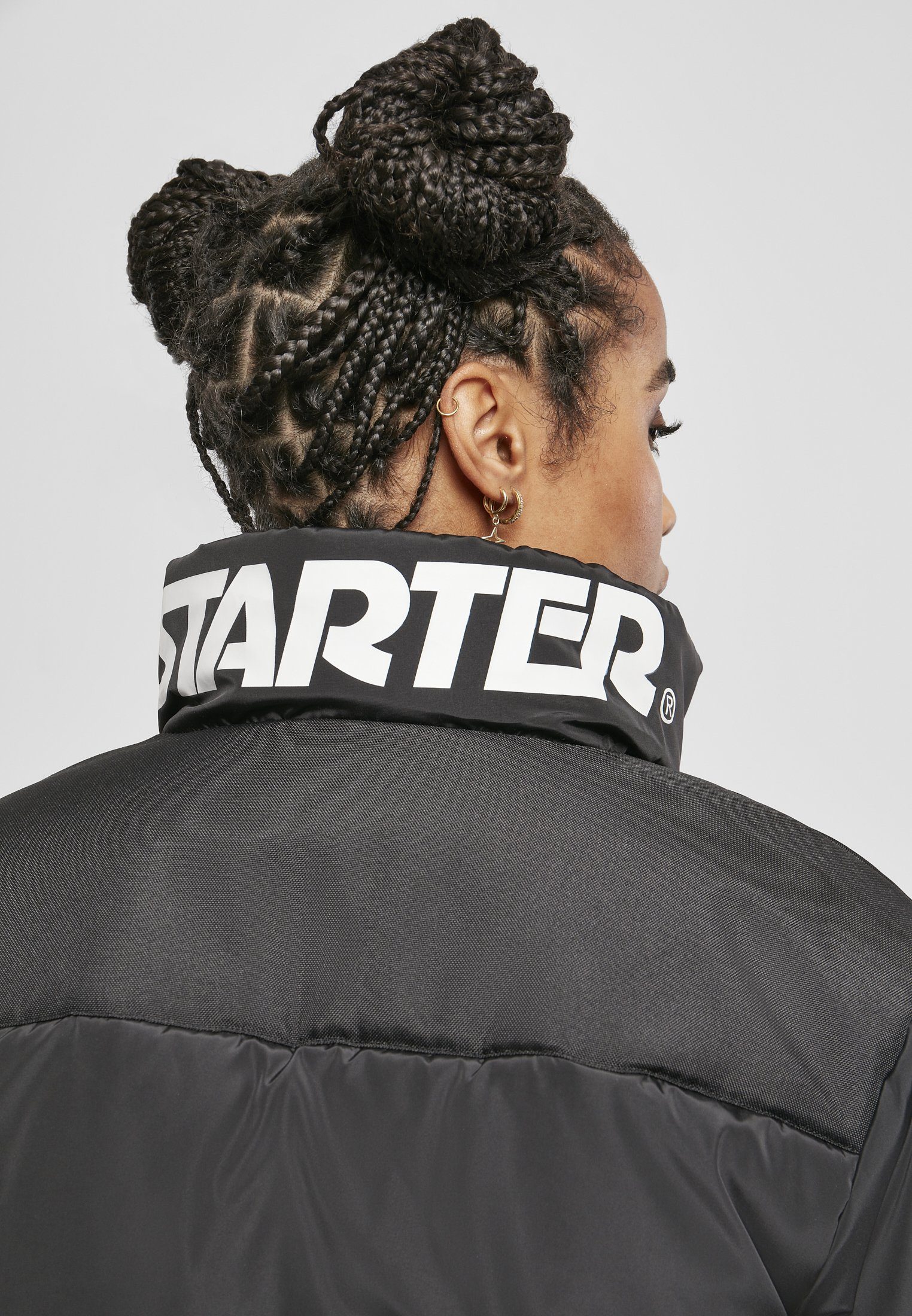(1-St) Logo Label Starter Ladies Winterjacke Starter Jacket Black Damen Puffer