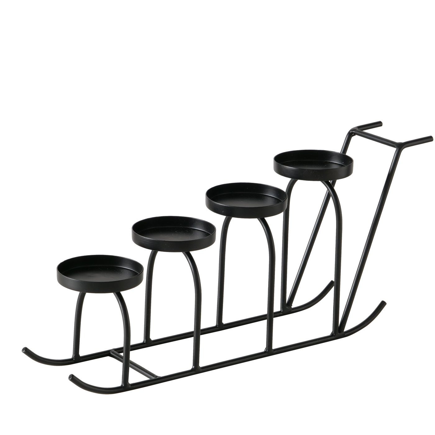 BOLTZE Kerzenlaterne Kerzenhalter aus Metall in Form eines Schlittens SLIDO, Kerzenhalter Schlittenform