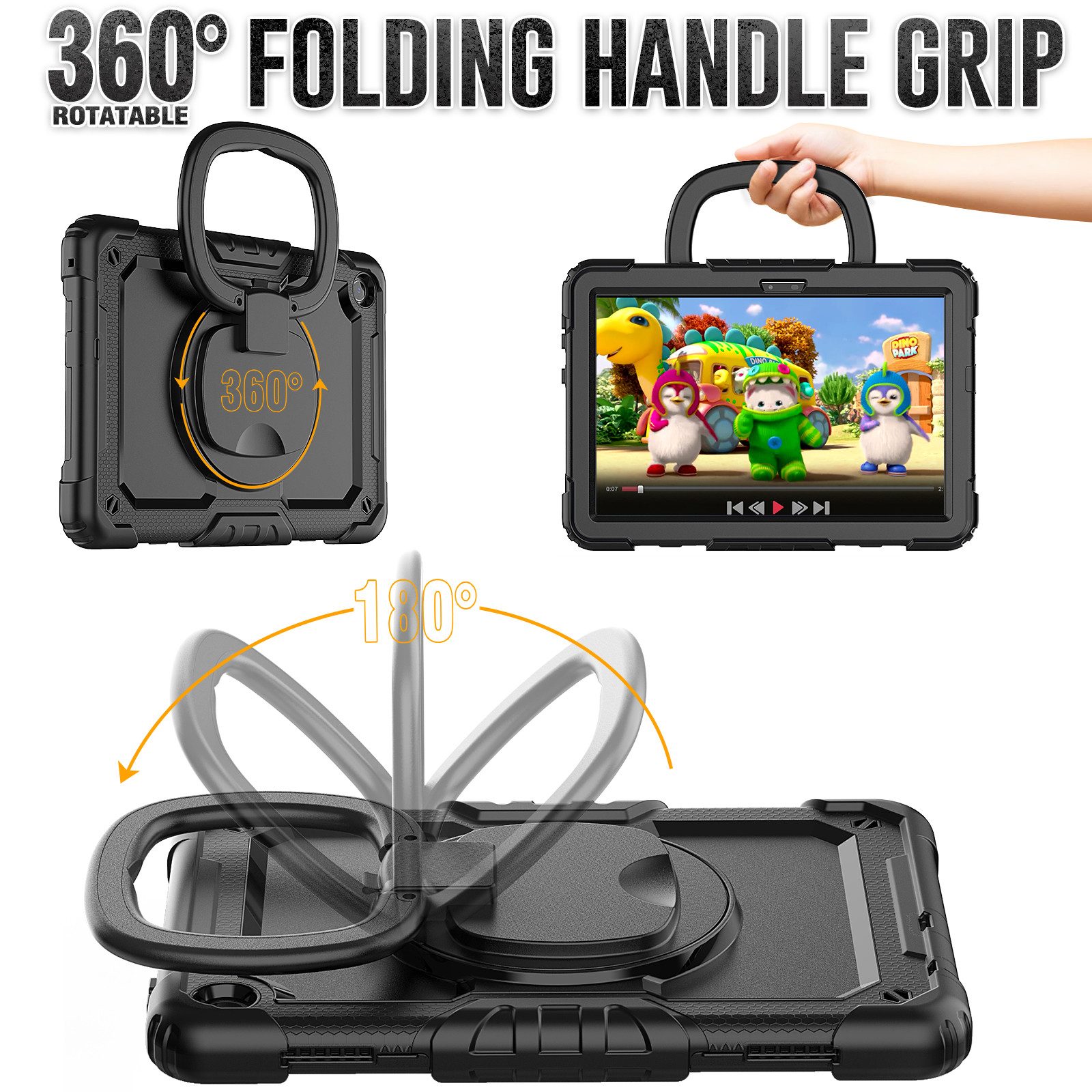 Lobwerk Tablet-Hülle Schutzhülle für Lenovo Tab M10 3. Gen 2022 TB-328F 10.1 Zoll, Sturzdämpfung, Aufstellfunktion, Outdoor