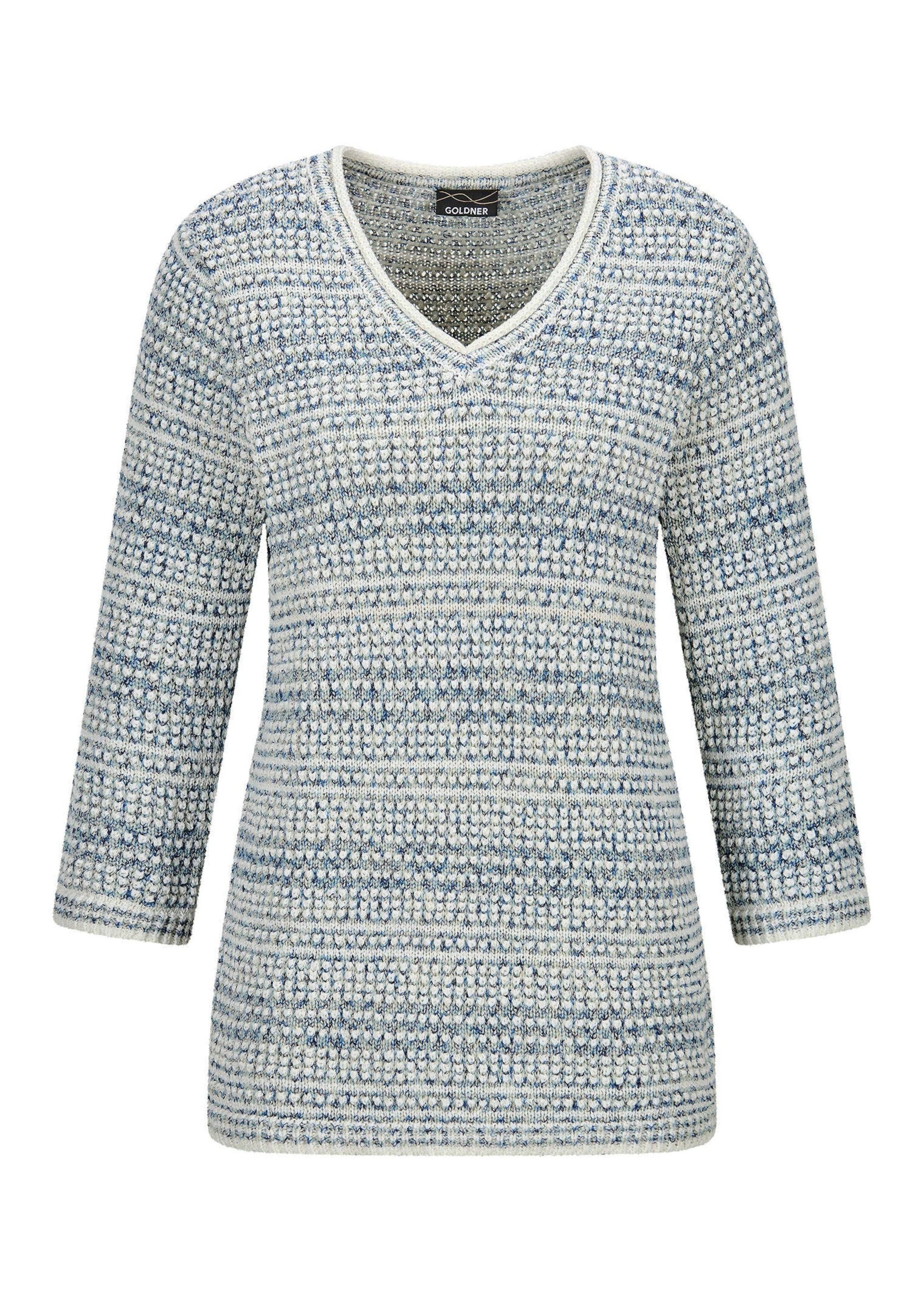 blau / gemustert