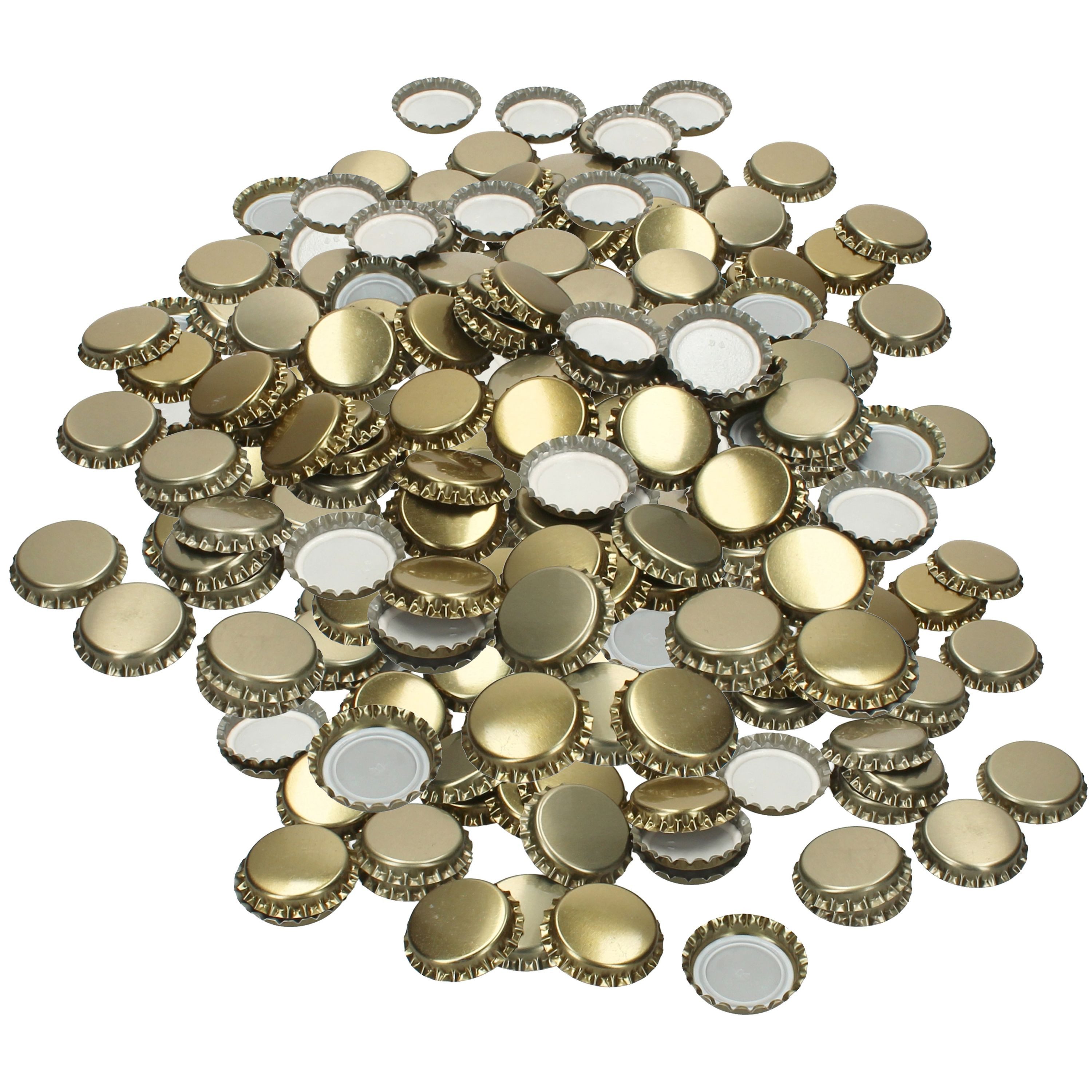 MamboCat Flaschenverschluss 100er Set Kronkorken Gold innen Ø26mm Metall Flaschenverschluss