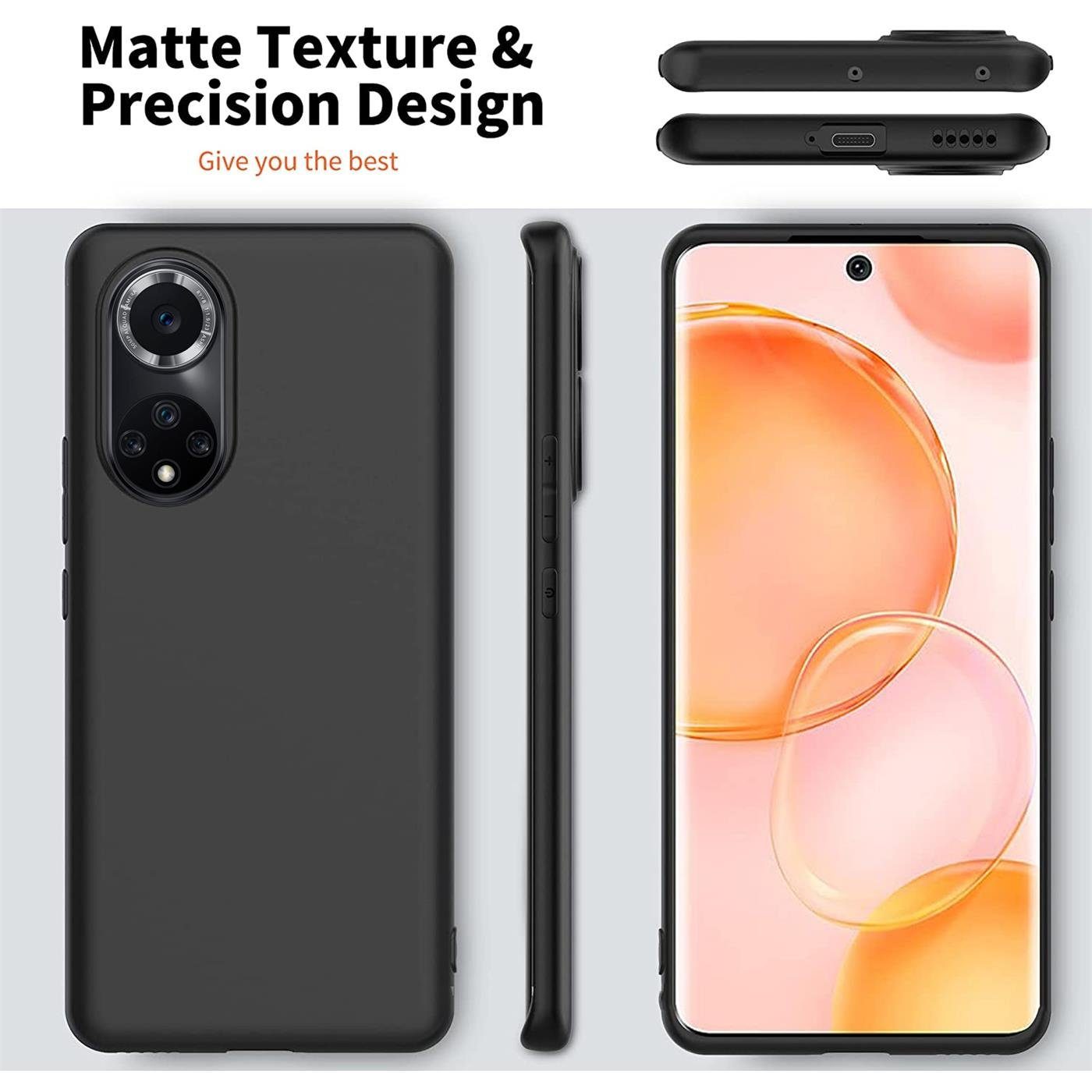 CoolGadget Handyhülle Black Series Handy Hülle für Huawei Nova 9, Honor 50 6,57 Zoll, Edle Silikon Schlicht Schutzhülle für Huawei Nova 9 / Honor 50 Hülle