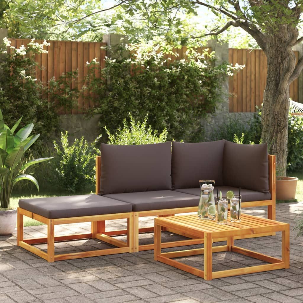 vidaXL Loungesofa Gartensofa mit Kissen 2-Sitzer günstig online kaufen