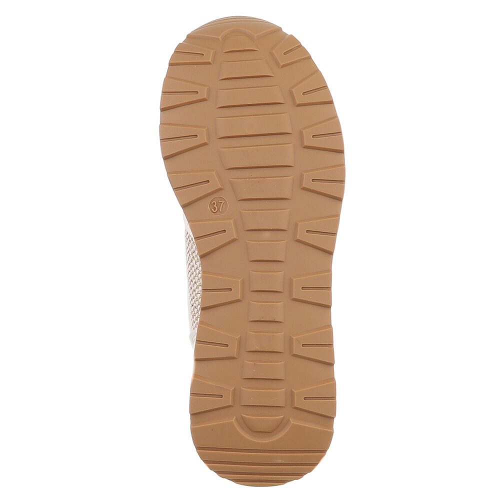 Ital-Design Stylischer Sneaker mit Reißverschluss für Damen Sneaker (91260965) Keilabsatz/Wedge Sneakers Low in Beige