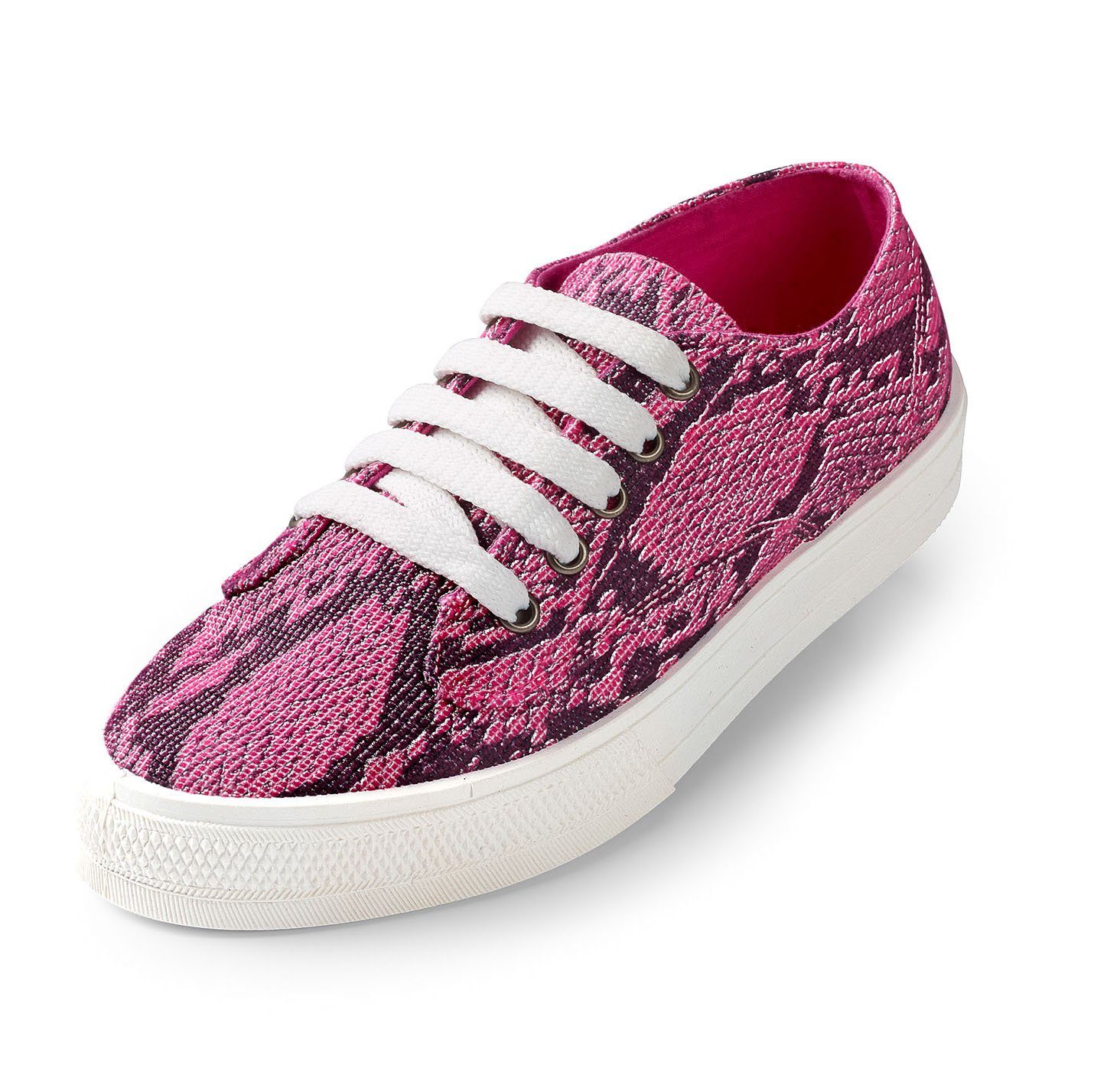 dynamic24 Sneaker Damen Sommer Sneaker Halbschuhe Freizeit pink Glitzer Sch günstig online kaufen