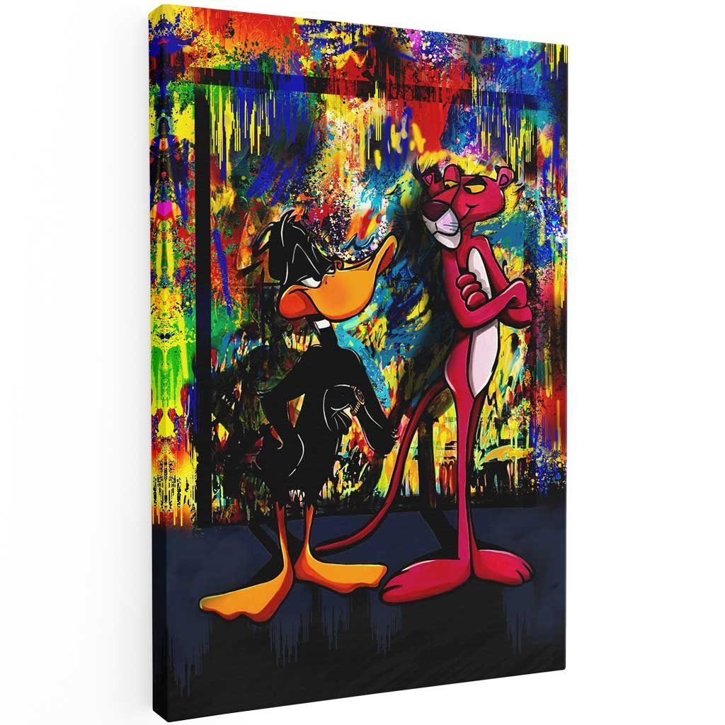 Mister-Kreativ XXL-Wandbild Duck Panther Graffiti - Premium Wandbild, Viele Größen + Materialien, Poster + Leinwand + Acrylglas