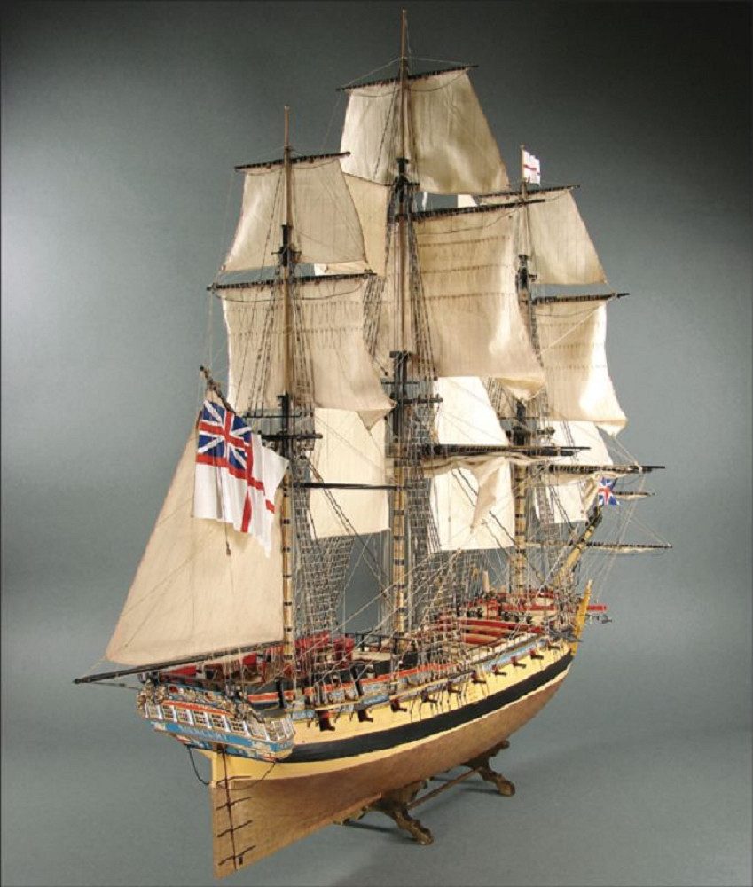 Krick Modellbausatz Shipyard HMS Mercury The 28 Gun Frigate 1779 Laser Cut 1:72 Kartonbaus