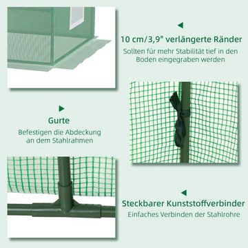 Outsunny Foliengewächshaus wetterbeständig, BxTxH: 40 x 90 x 90 cm, BxLxH: 90 x 40 x 90 cm, 0,3 mm Wandstärke, Set 1-St., Gewächshaus, mit 3 Fenstern