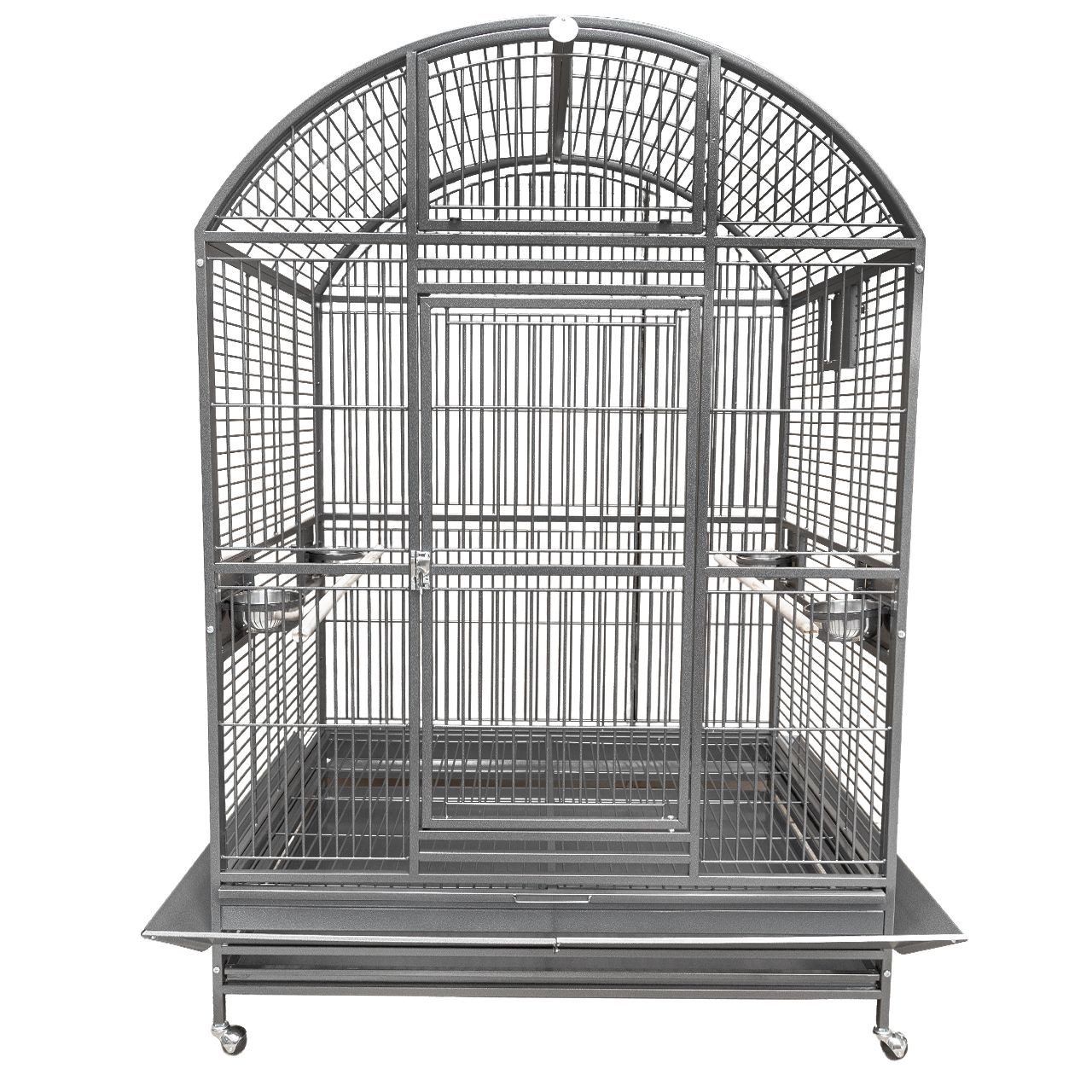 Montana Cages Vogelkäfig Papageienkäfig Grande Castell, XL Voliere, Platinum, 147 x 122 x 192 cm