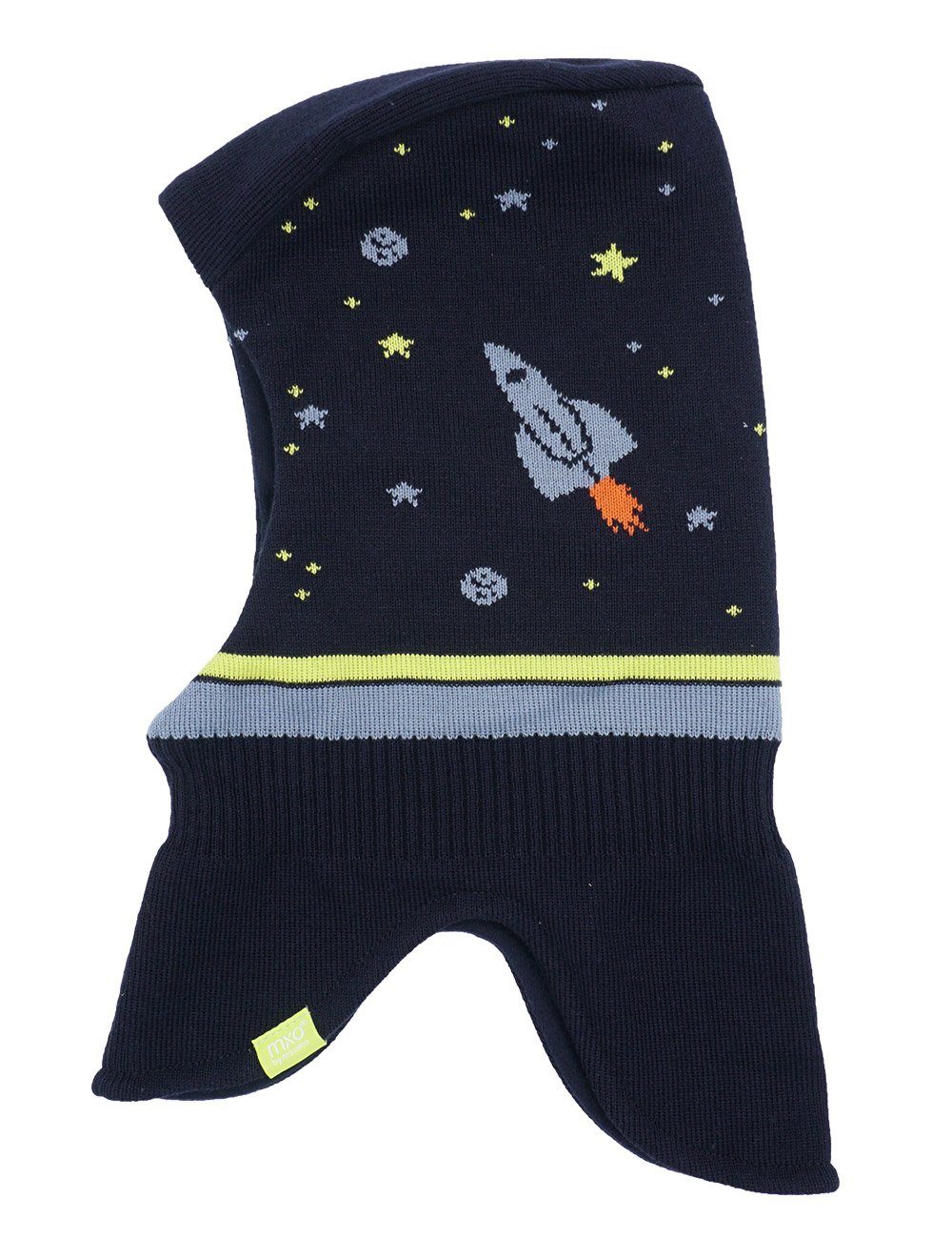 MAXIMO Schlupfmütze MINI BOY-Schlupfmütze Space, Windstopper Made in Germany dunkelmarine