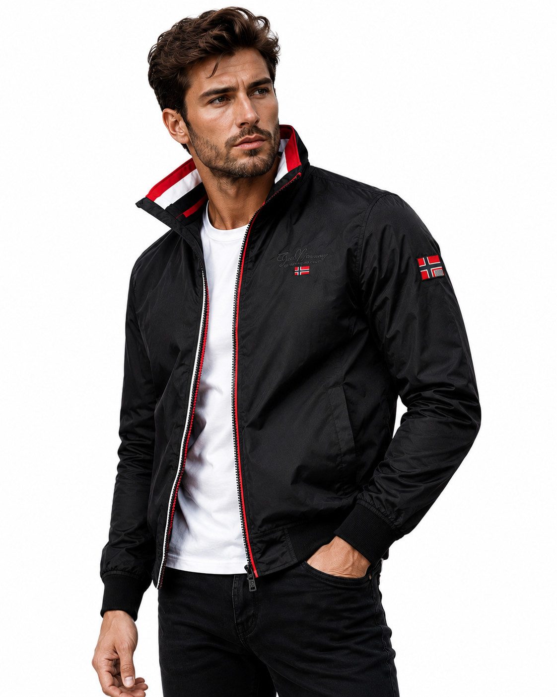 geographical norway Blouson Herren Übergangs Jacke Windbreaker Blouson Wasserabweisend Herbst
