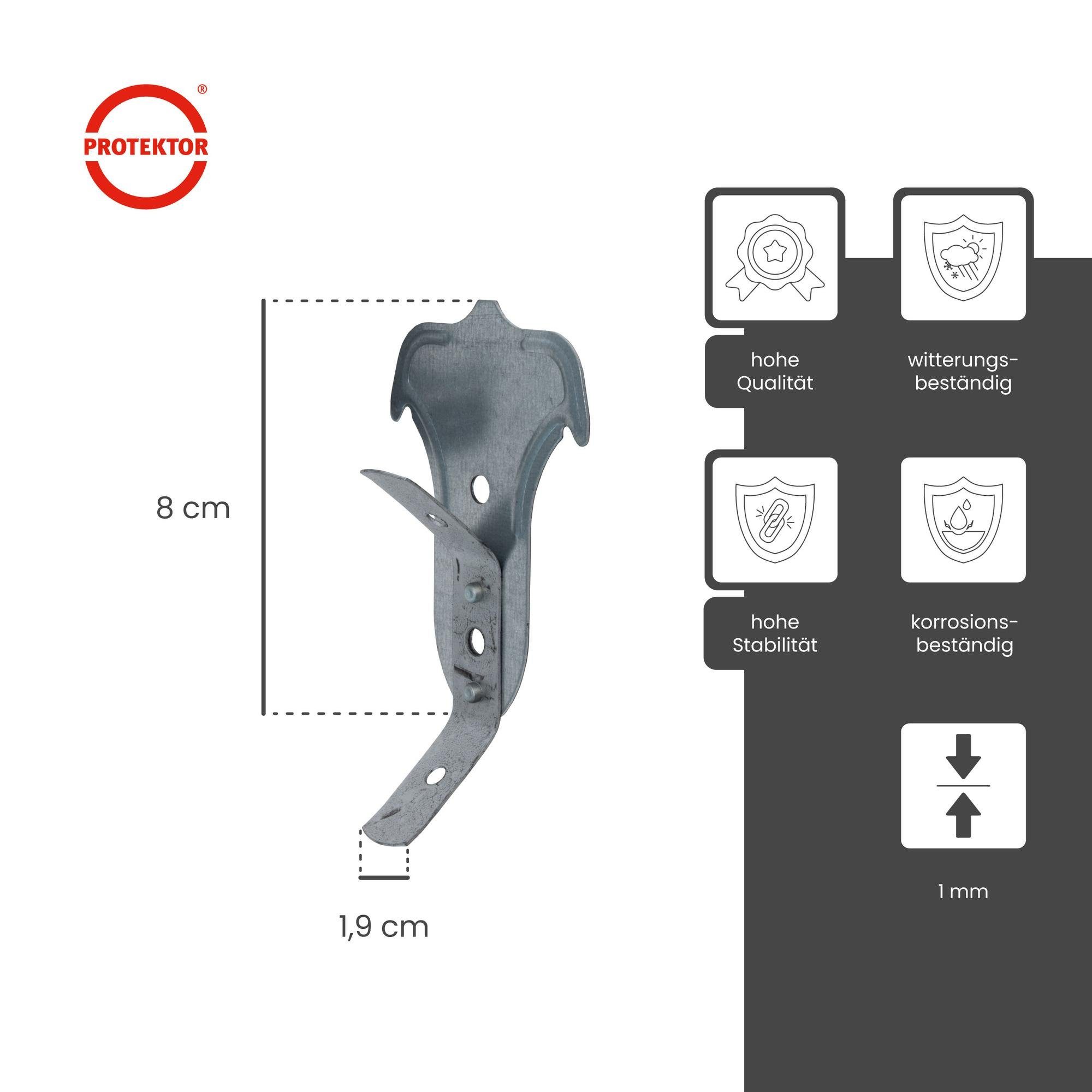 PROTEKTOR Profil Ankerschnellspannabhänger CD Profil (100 Stück, silber, 100-St), Für CD-Profil 60/27, Zubehör Deckenprofile