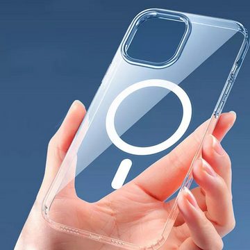 Numerva Smartphone-Hülle Silikon Case für Apple iPhone 11 Pro Max, Transparente Schutzhülle Bumper Case MagSafe kompatibel