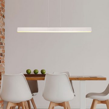 etc-shop LED Pendelleuchte, Leuchtmittel inklusive, Warmweiß, Pendelleuchte gerade Decken Pendellampe Esstisch Lampen LED Memory