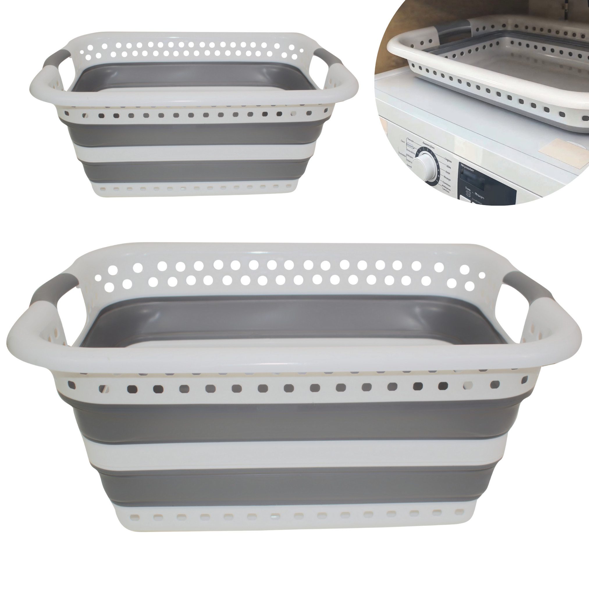 Venteo Ausziehwäschekorb Foldable Container (Spar Set, 2 St., 1er oder 2er günstig online kaufen