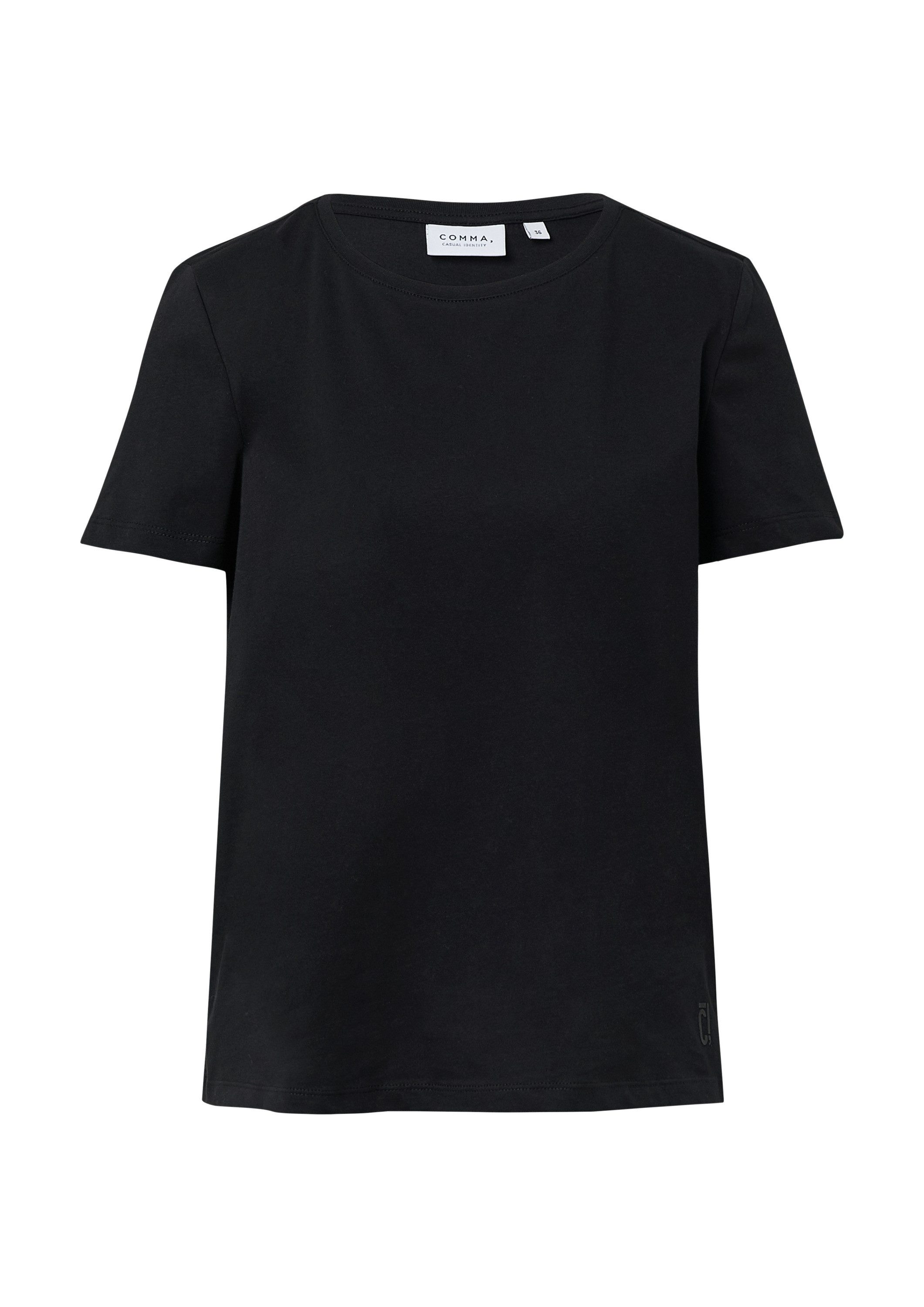 comma Kurzarmshirt T-Shirt T-Shirt aus Baumwolle
