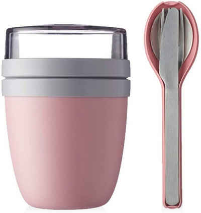 Mepal Lunchbox Lunchpot Plus Besteckset Frühstücksset to Go Becher (Nordic pink)