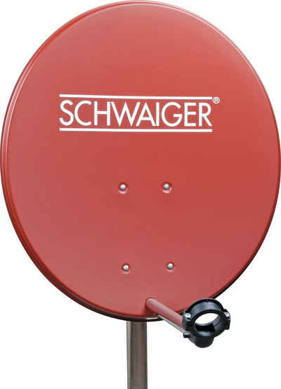 Schwaiger SPI5502SET4 SAT-Antenne (55 cm, Stahl, Quad LNB, ziegelrot)
