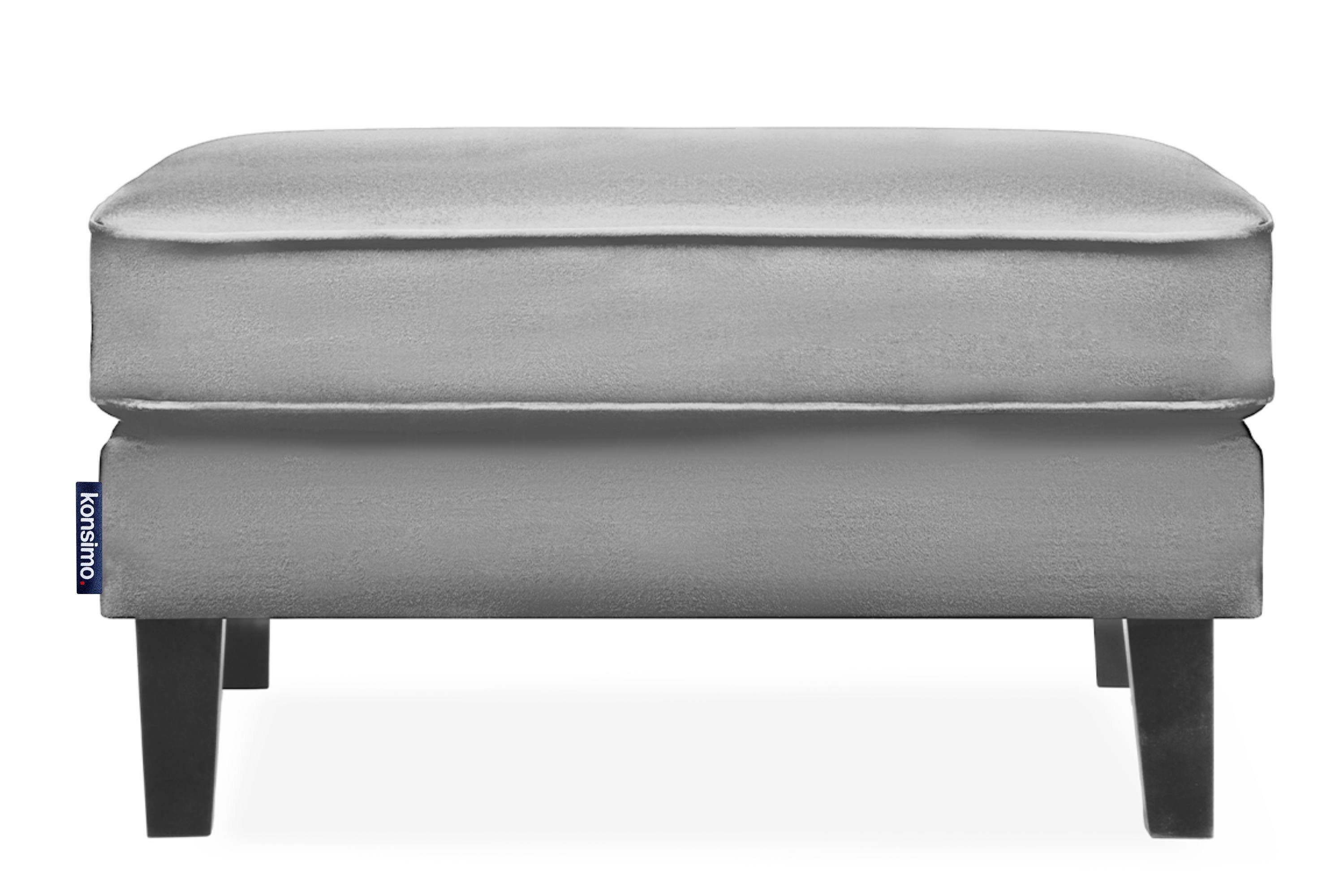 KONSIMO® Sitzhocker TERSO elegant, zeitloses Design und hohe Beine, Weicher Velours-Stoff
