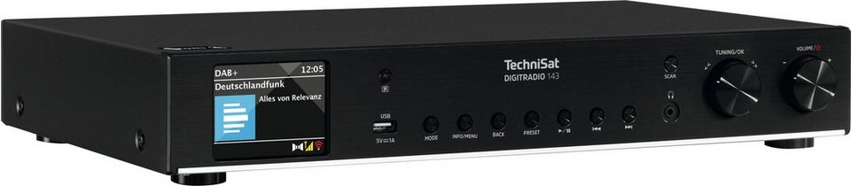 TechniSat DIGITRADIO 143 (V3) Internet-Radio (Digitalradio (DAB), FM-Tuner mit  RDS, Internetradio), Grenzenlose Musikvielfalt via Internetradio