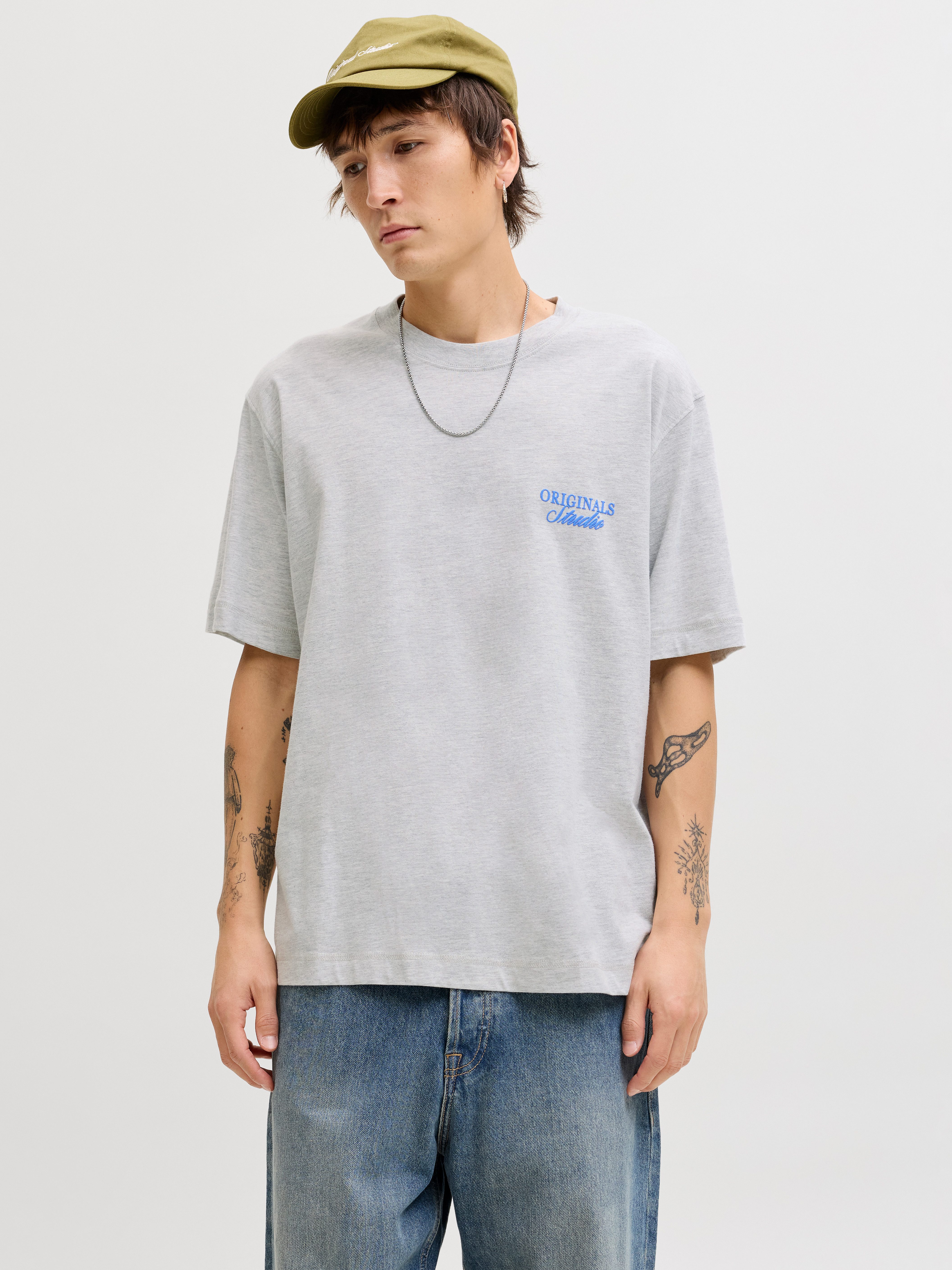 Jack & Jones Kurzarmshirt JORNORREBRO TYPO TEE SS CREW NECK NOOS Baumwolle, relaxed fit