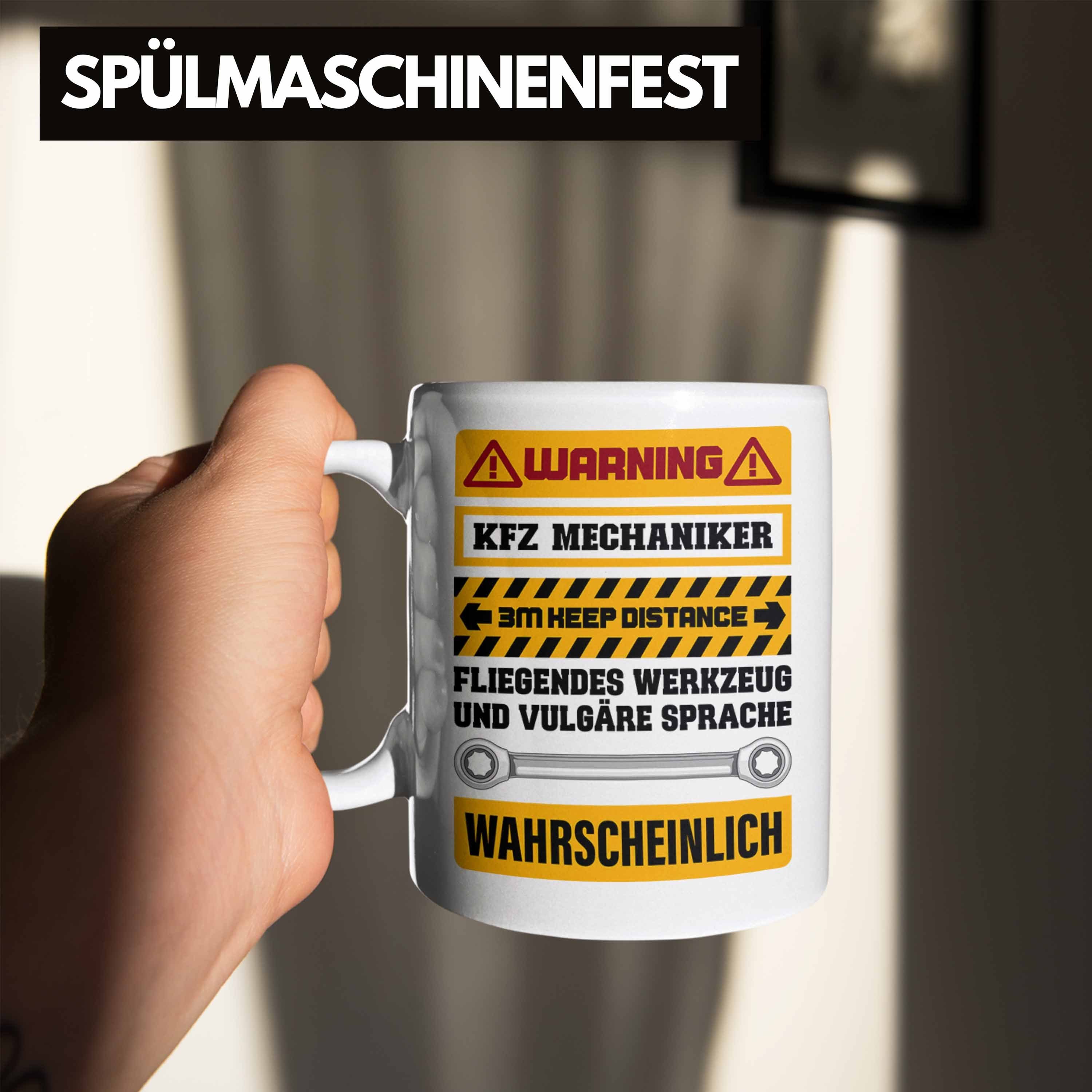 Geschenkidee Geschenk Spruch Mechaniker Lustig Mechaniker Tasse - Tasse Lustig KFZ Trendation Weiss Trendation