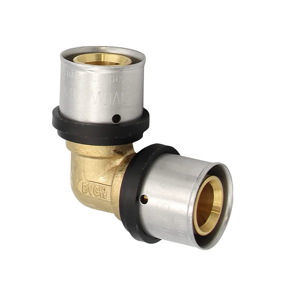 Pressfitting Pressfitting Winkel 26x3 mm 90 Grad TH Kontur für Alu-Verbundrohr