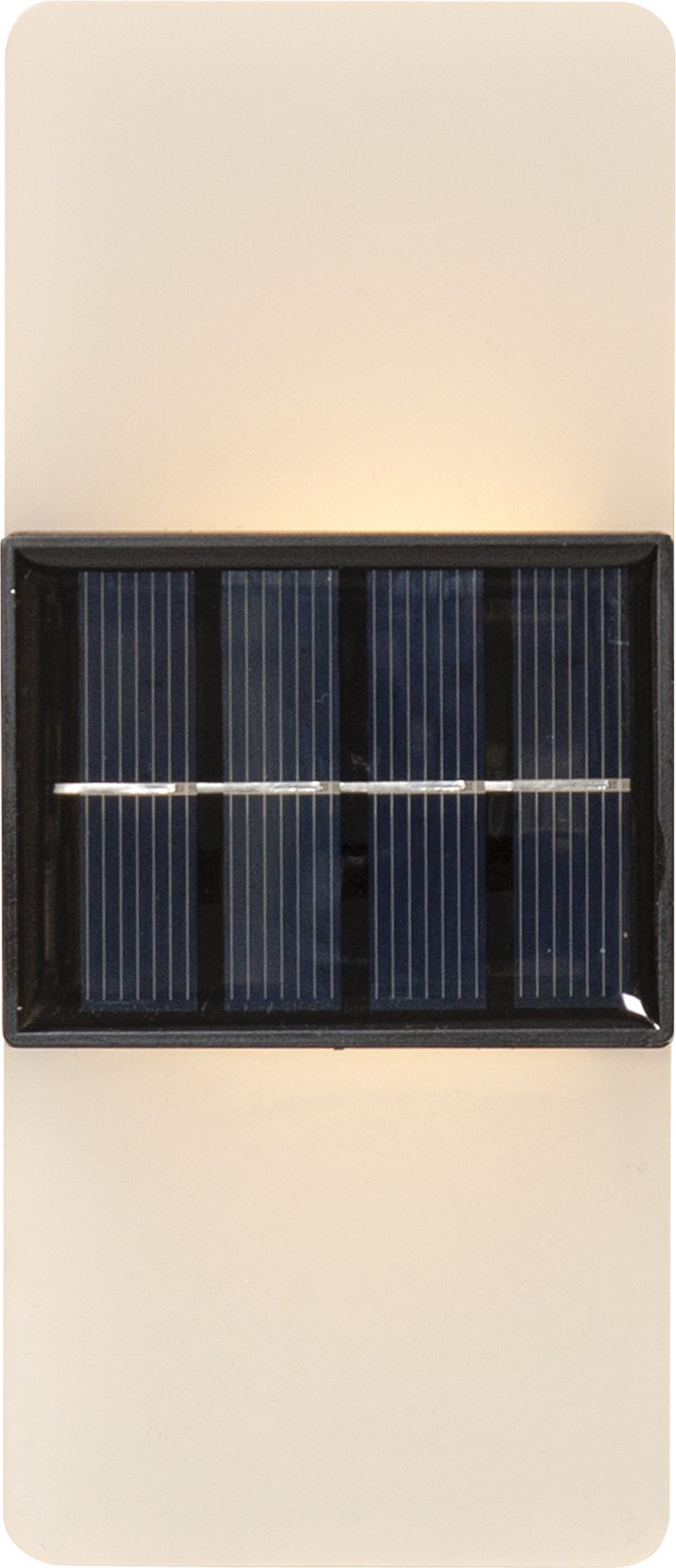 STAR TRADING LED Solarleuchte Solar-Wandleuchte Wandy Frost, Tageslichtsensor, LED fest integriert, Warmweiß, 2 Lichtfarben, Dämmerungssensor
