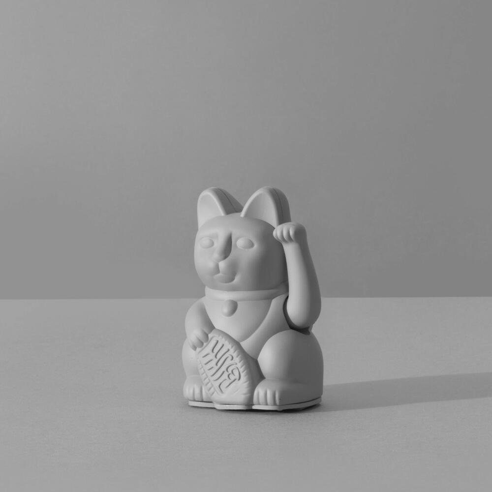 Donkey Products Winkekatze Lucky Cat Mini Maneki Neko Grey