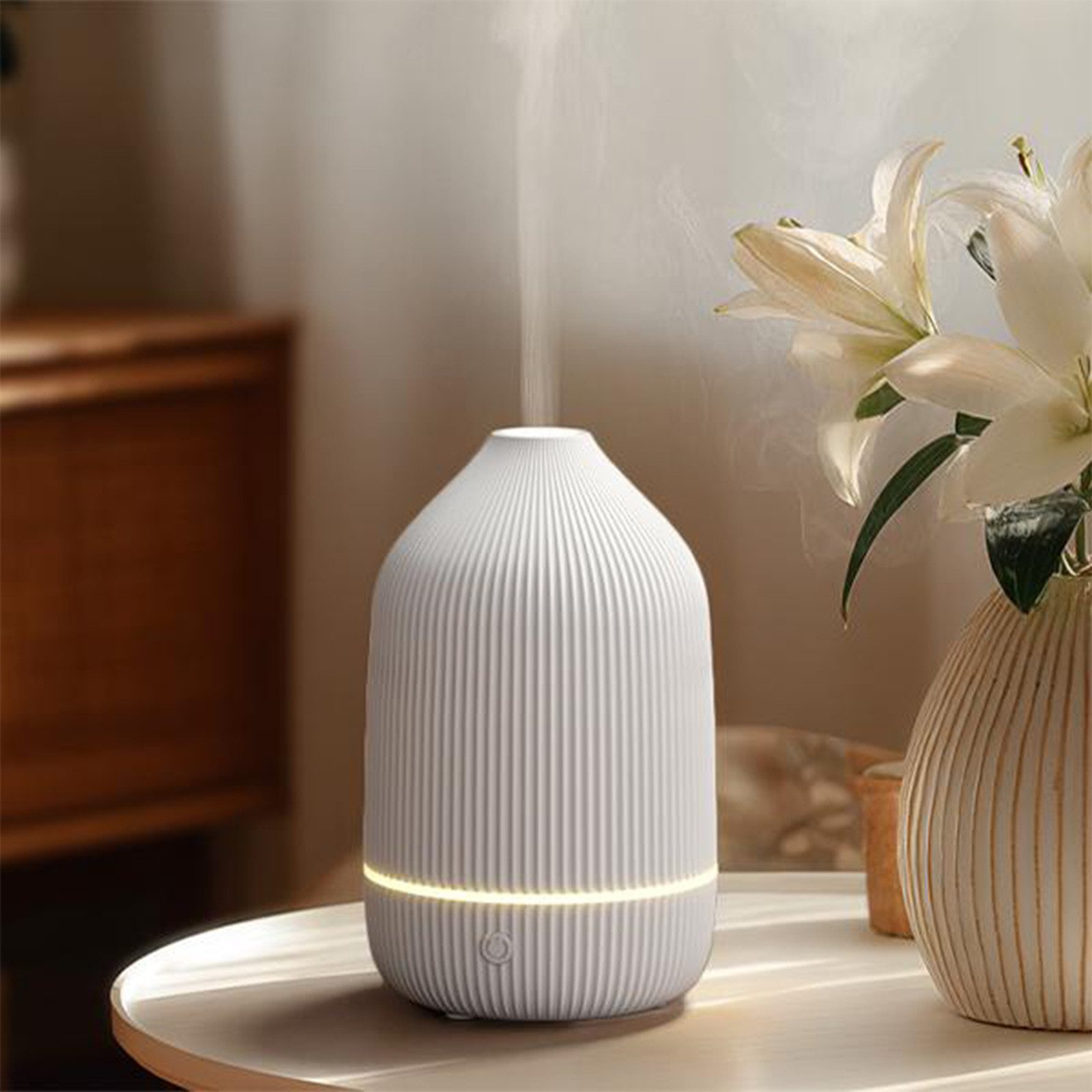 MODFU Diffuser Aroma-Diffusor Ultraschall Raumduftgerät 100 ml, 0,1 l Wassertank, mit automatischer Sicherheitsabschaltung und RGB-LED-Beleuchtung