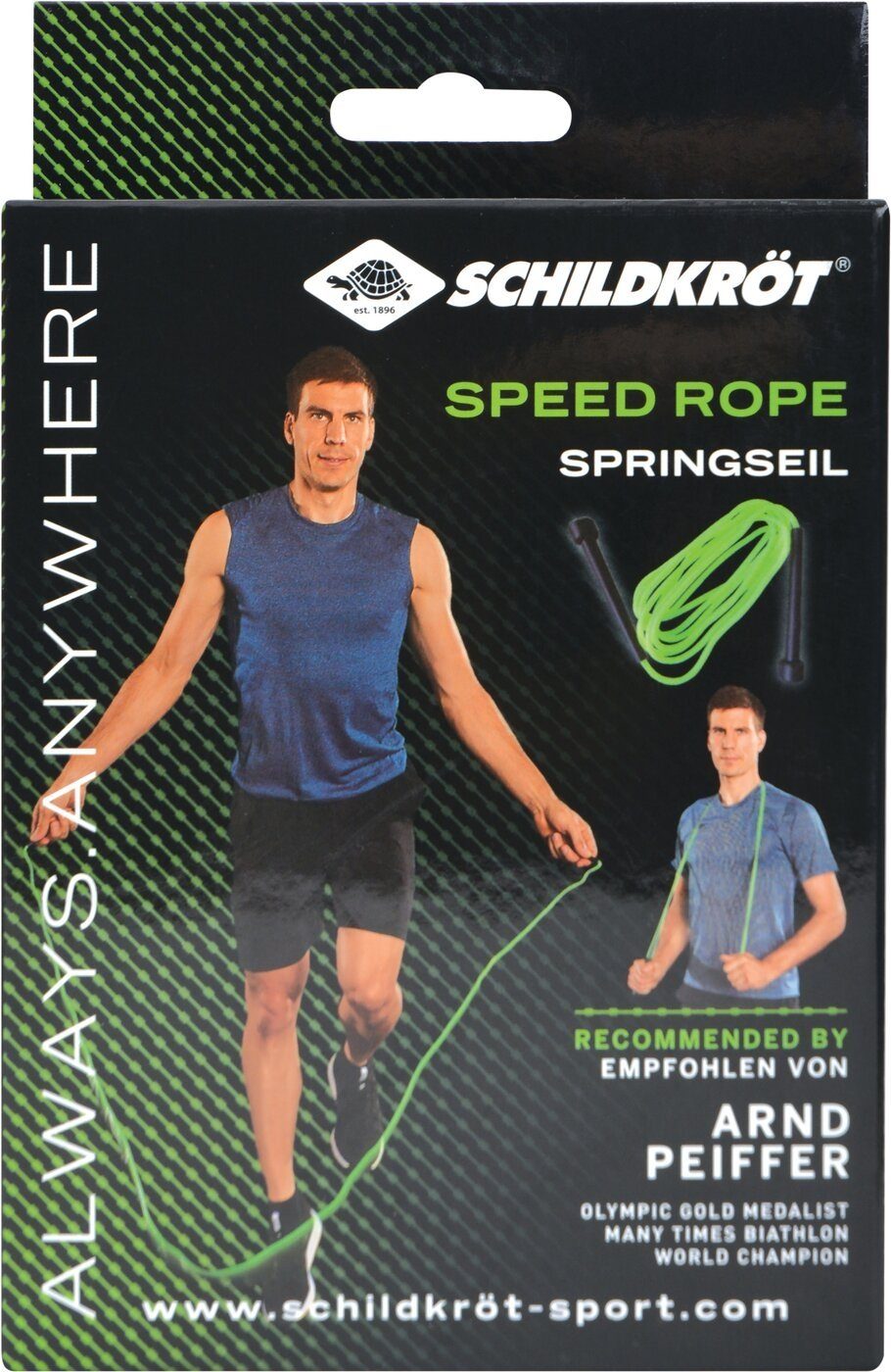 Schildkröt-Fitness Springseil (green-grey) ROPE Fitness SPEED SK