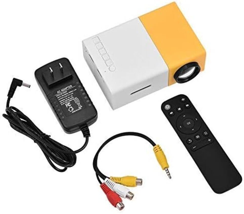 Zerone Heimkino Mini-LED Portabler Projektor (600 lm, mit Multimedia Unterstützung, AV/USB/HDMI/TF-Eingang für Entertainment)