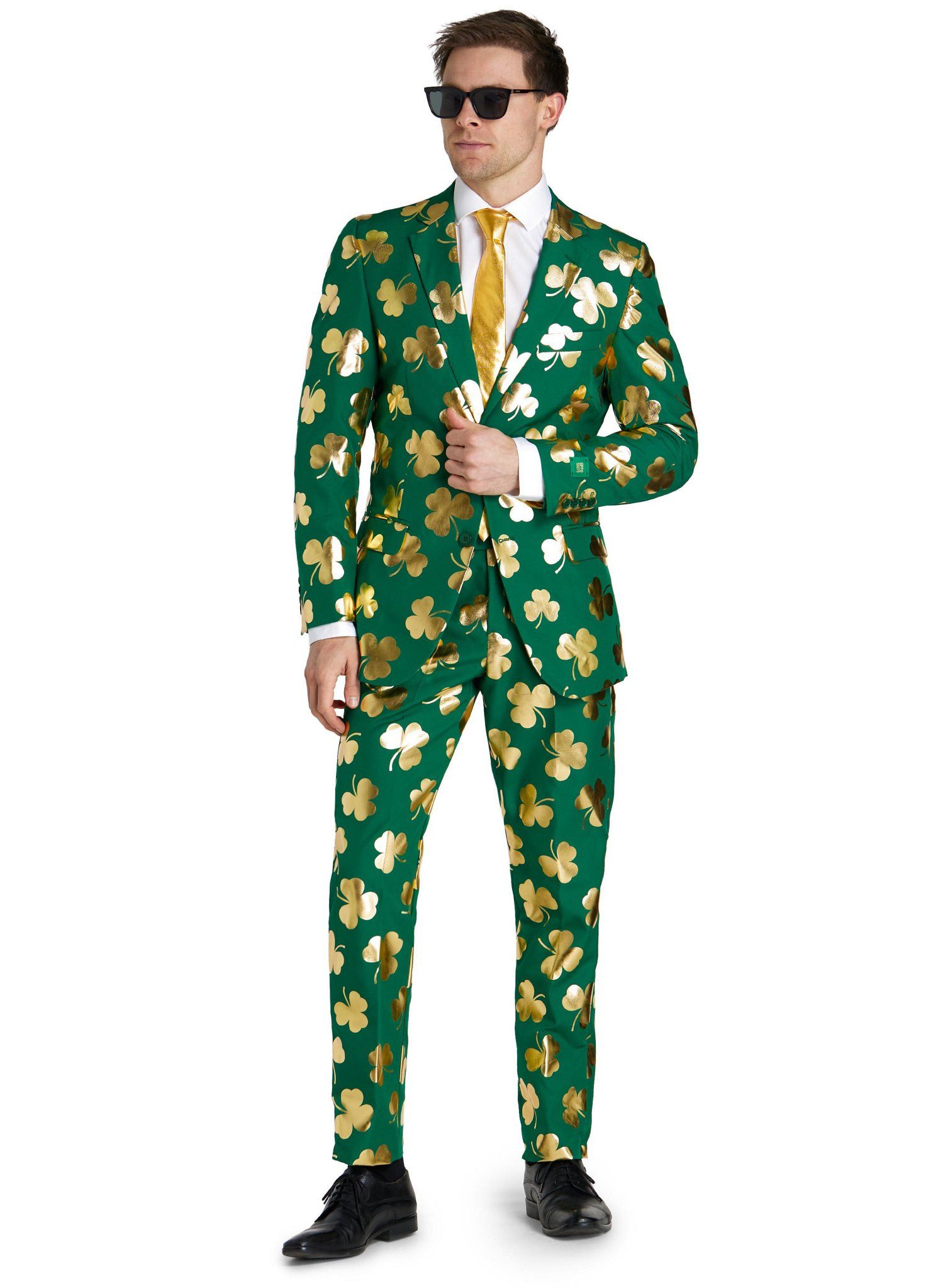 Opposuits Partyanzug Mr. Clover Clover Anzug, Glück und Gold ist Dir zu St. Patrick's Day hold!